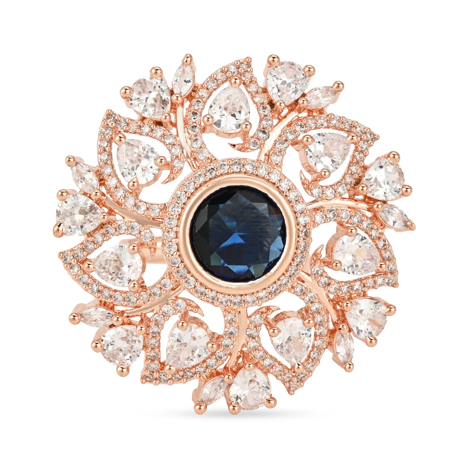 Anora Blue CZ Ring