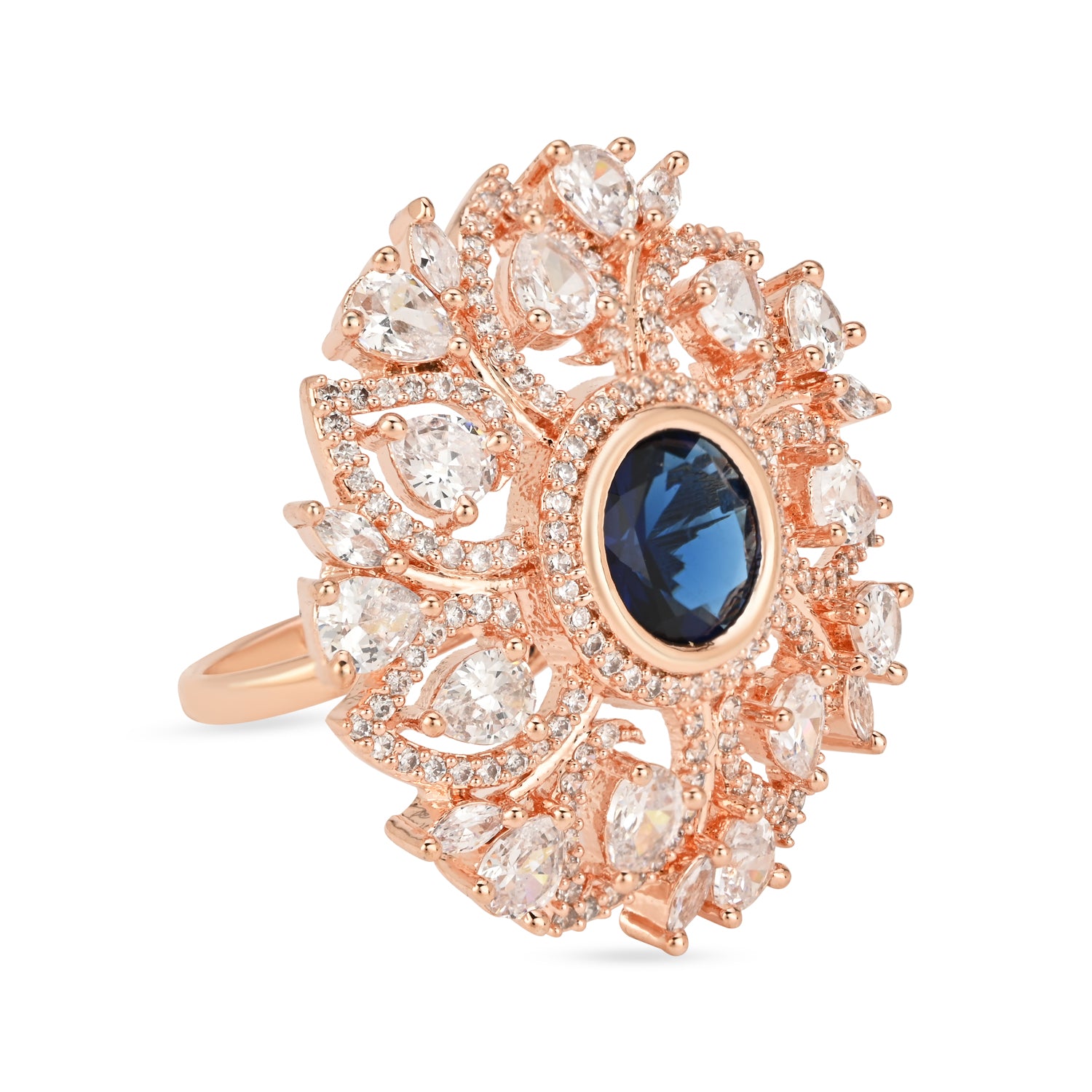 Anora Blue CZ Ring