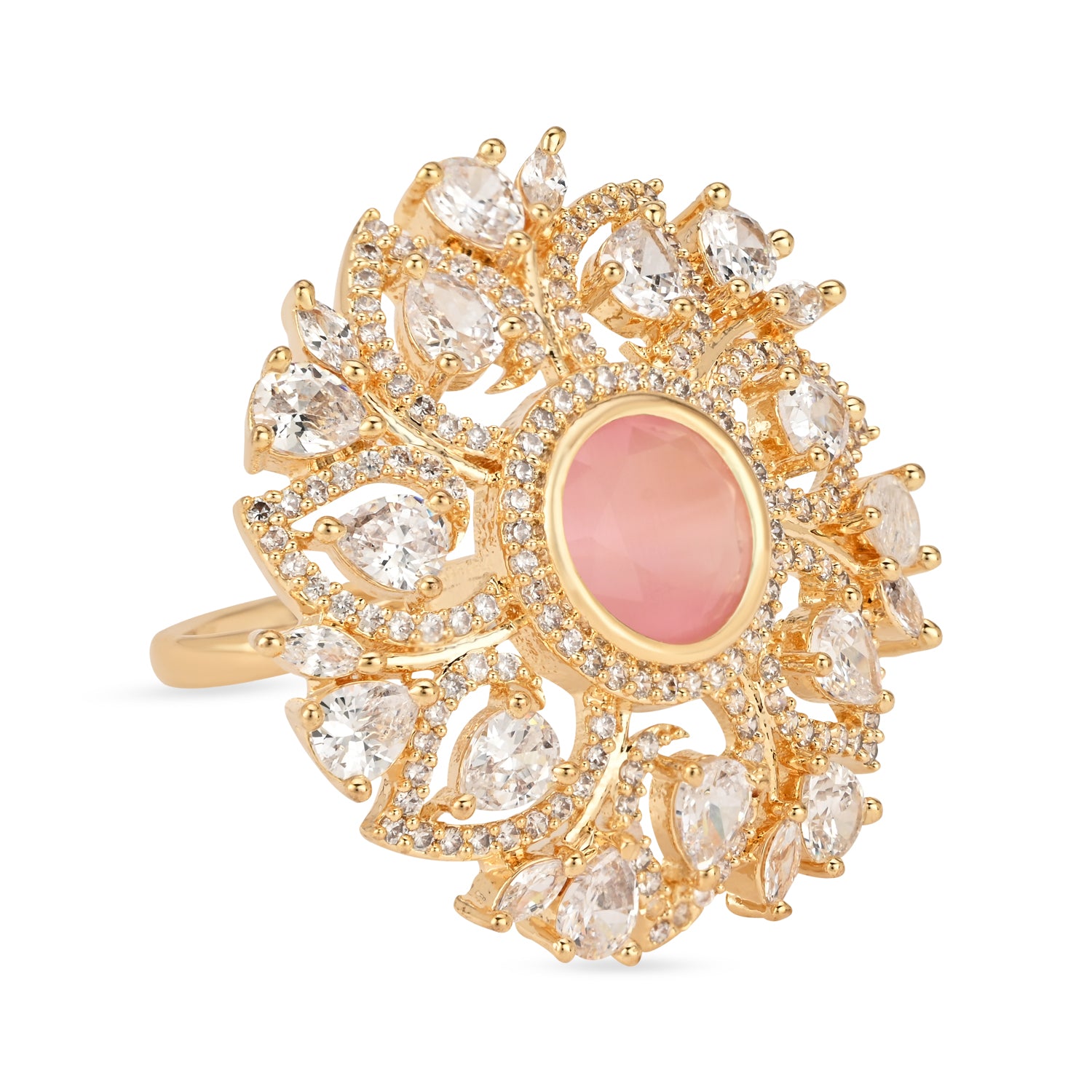Anora Pink CZ Ring