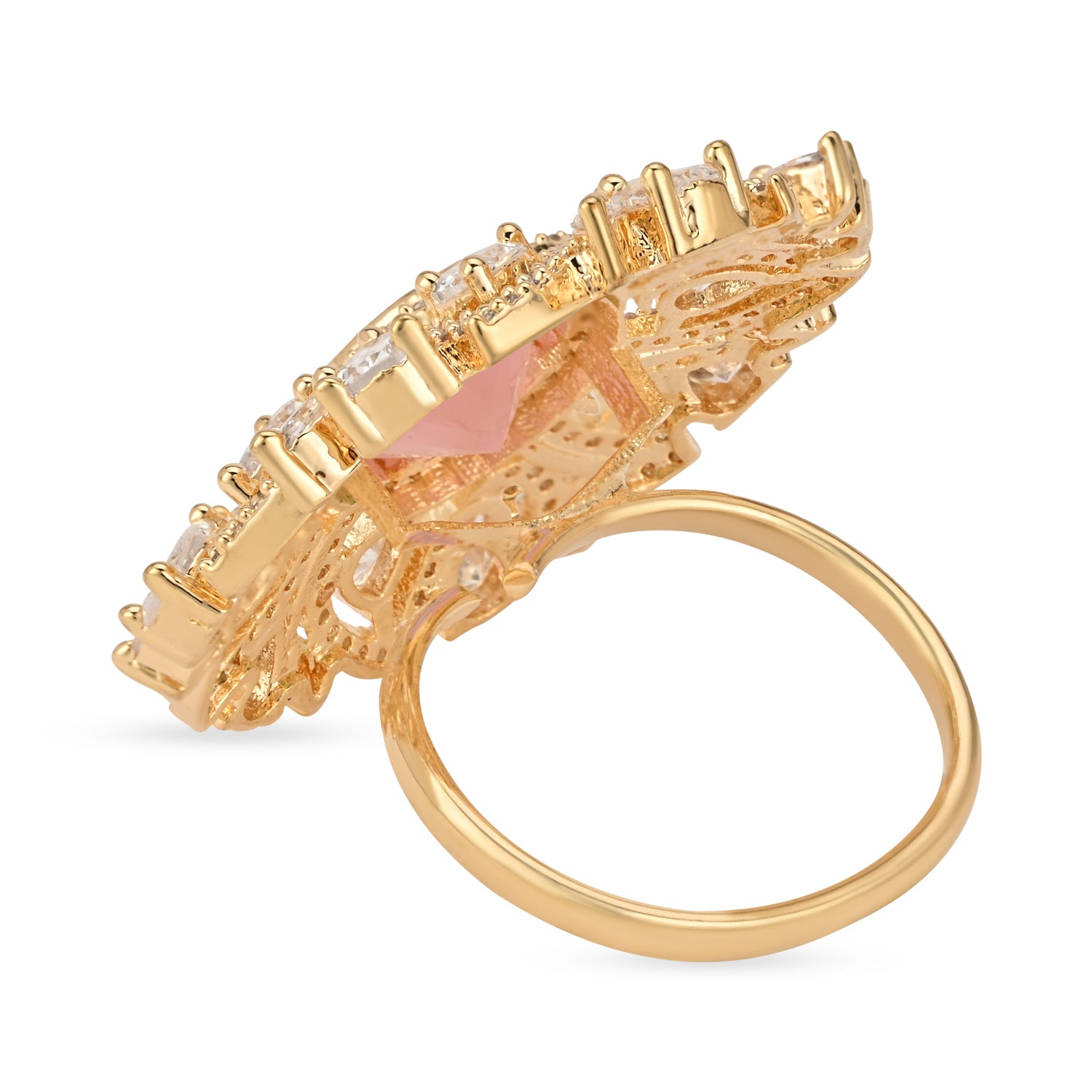 Anora Pink CZ Ring