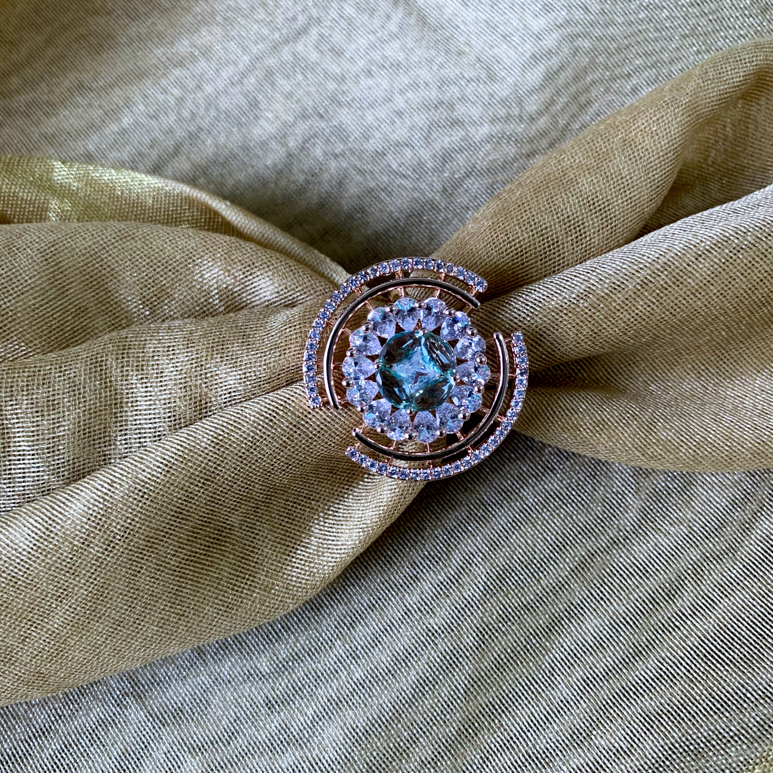 Marsha Mint CZ Ring