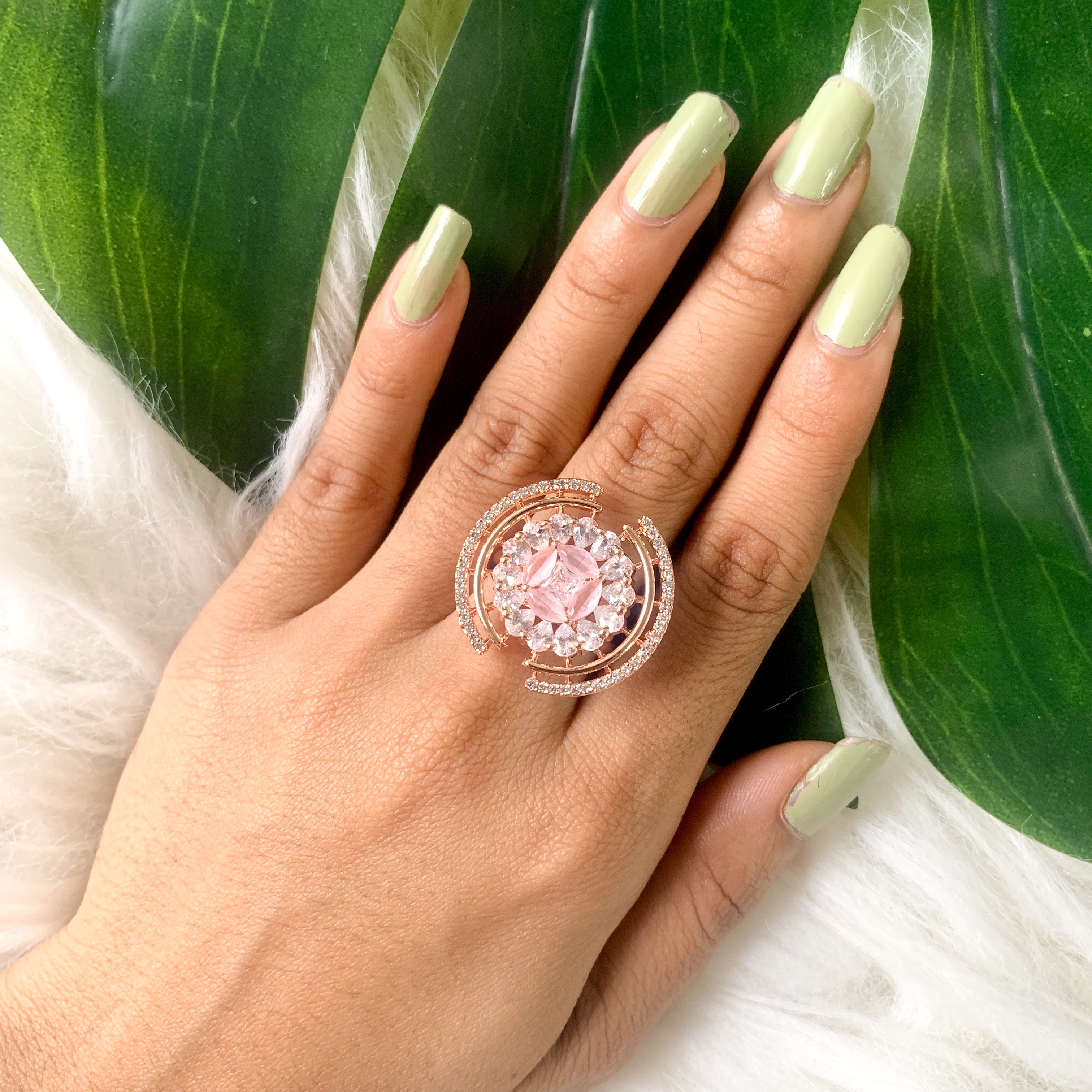 Marsha Pink CZ Ring