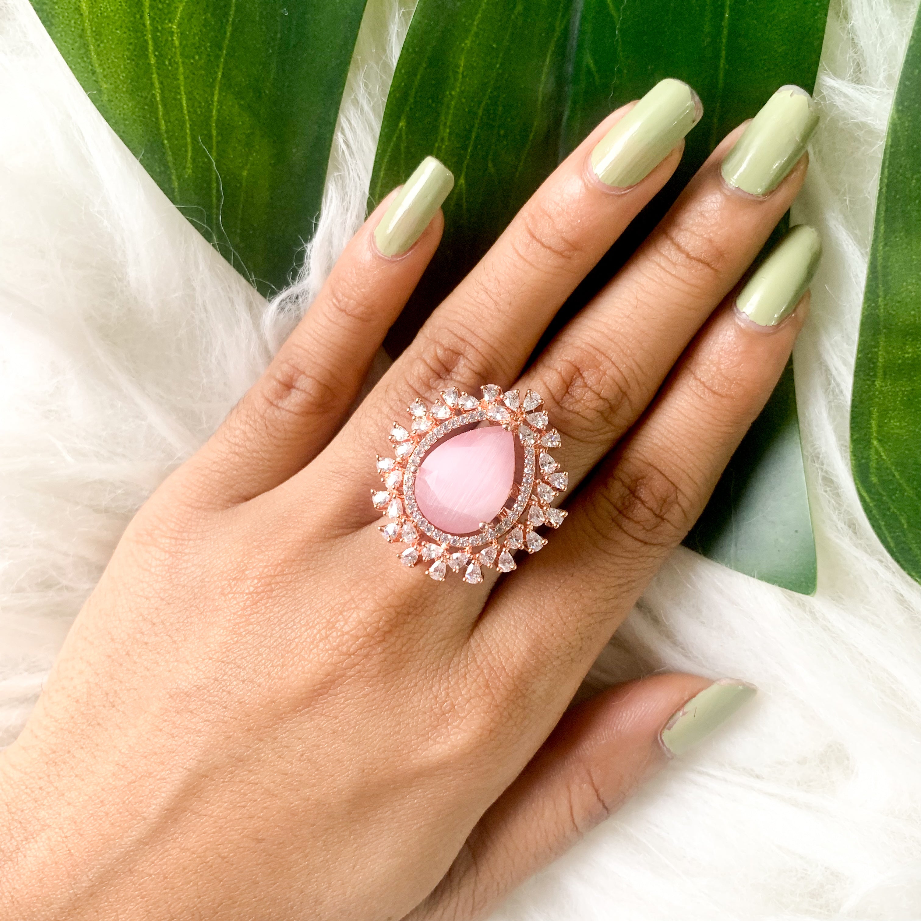 Clara Pink CZ Ring