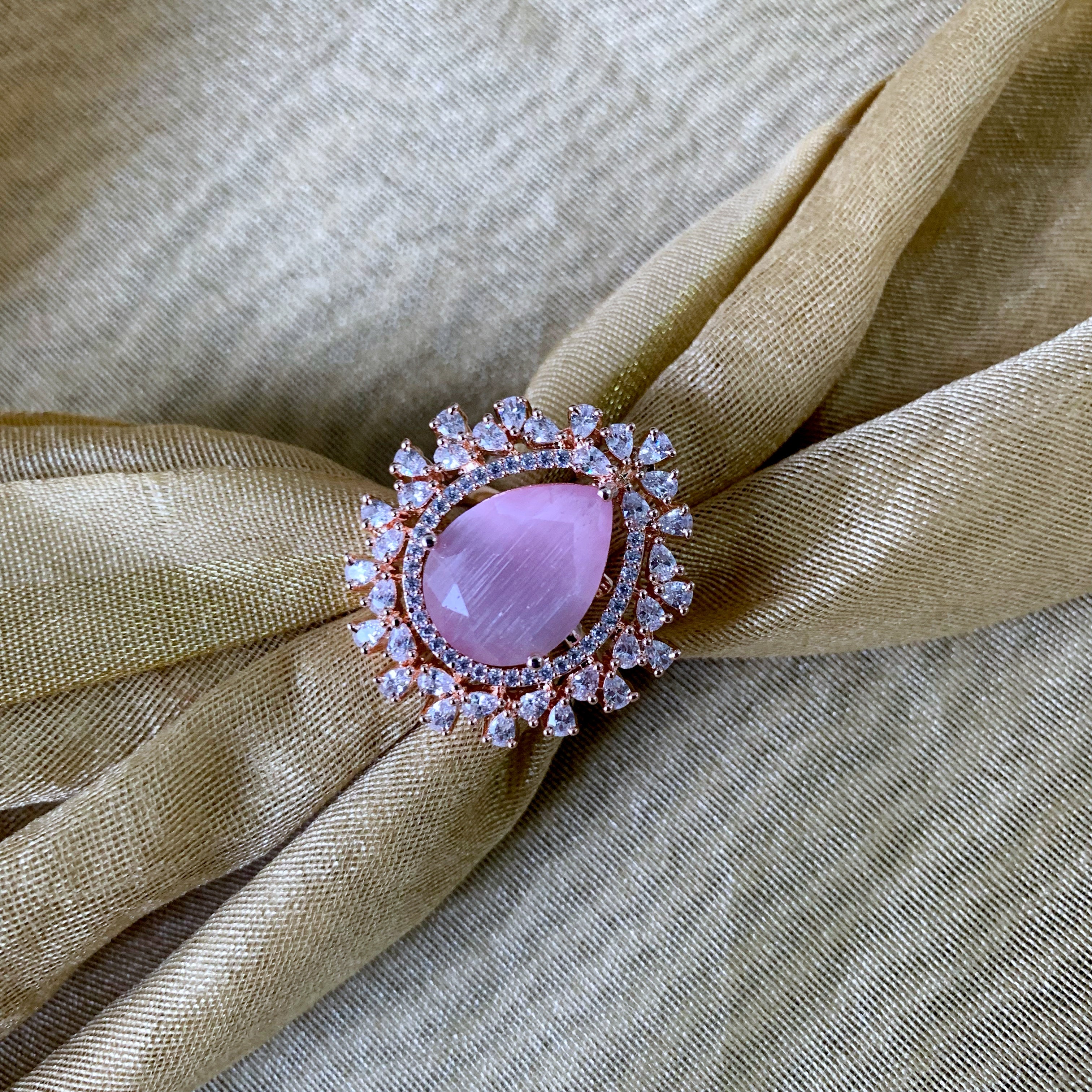 Clara Pink CZ Ring