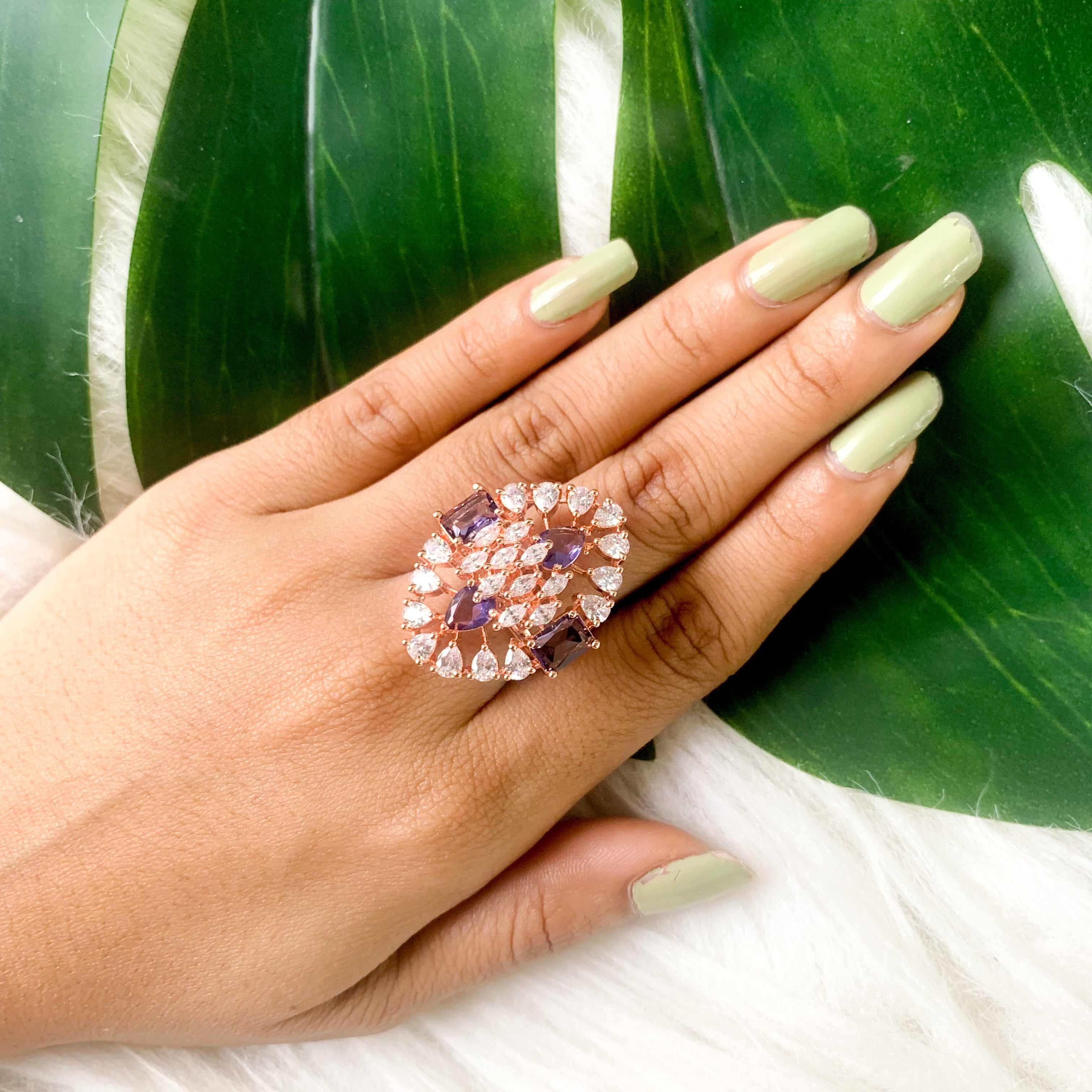 Florence Purple CZ Ring