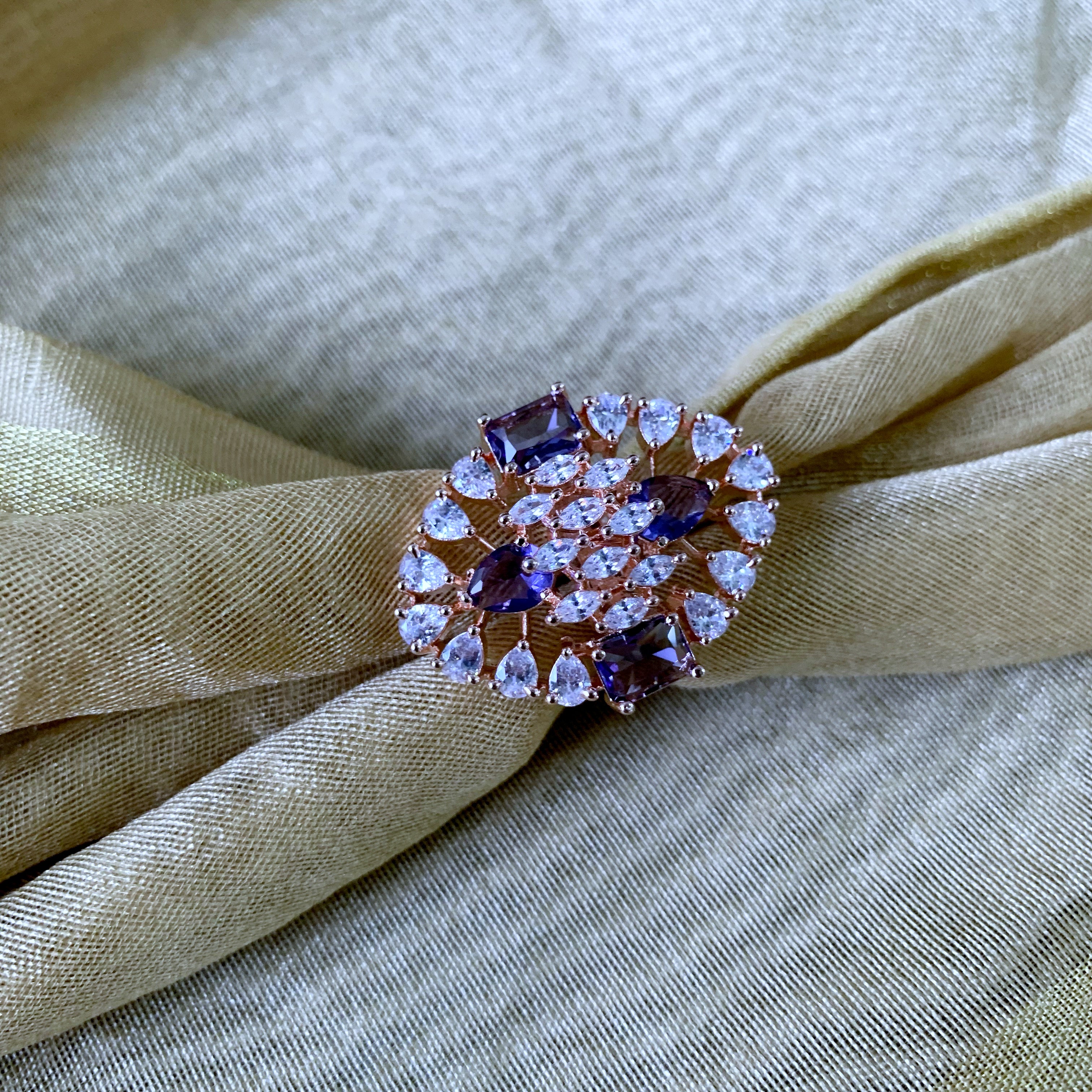 Florence Purple CZ Ring