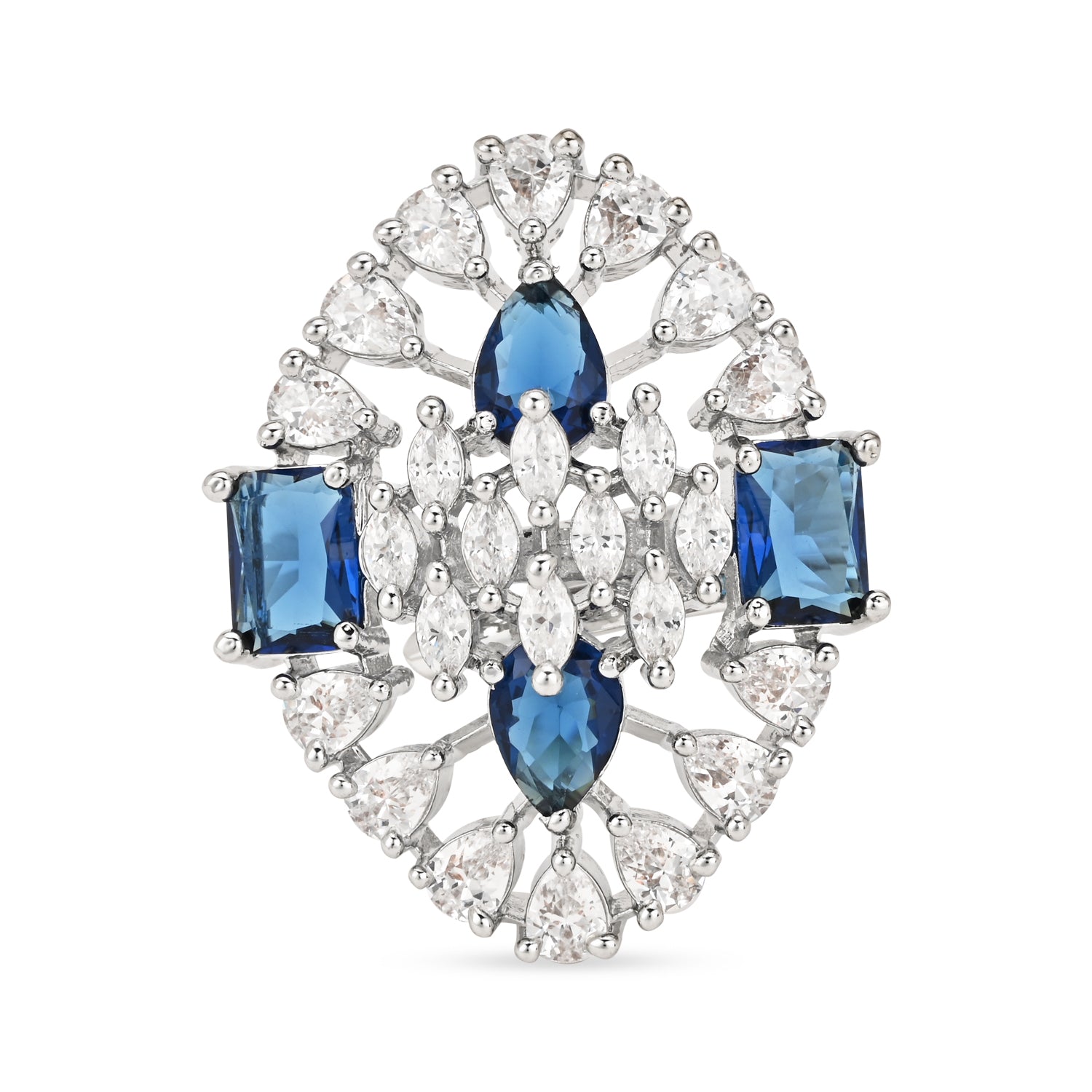 Florence Blue CZ Ring