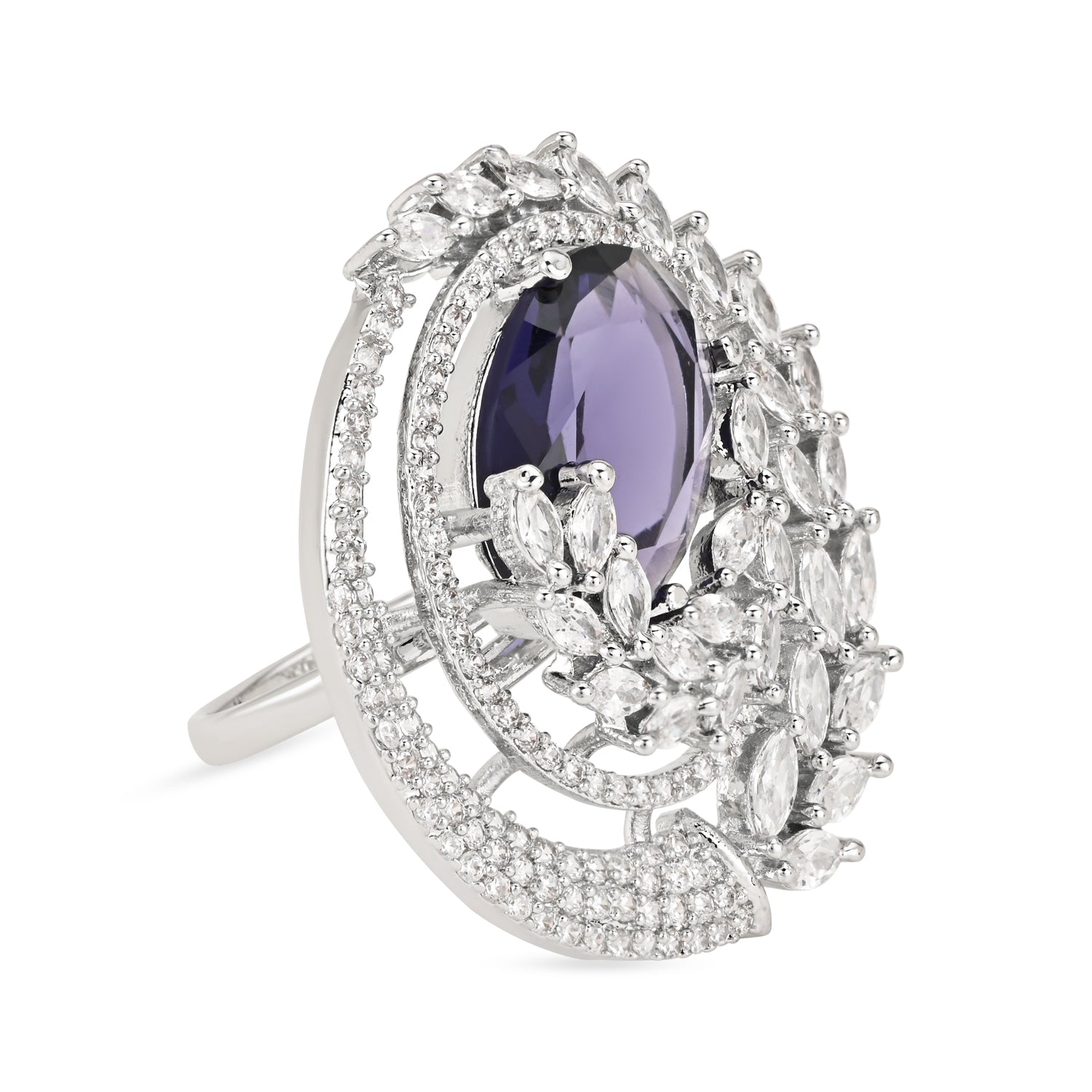 Gina Blue CZ Ring