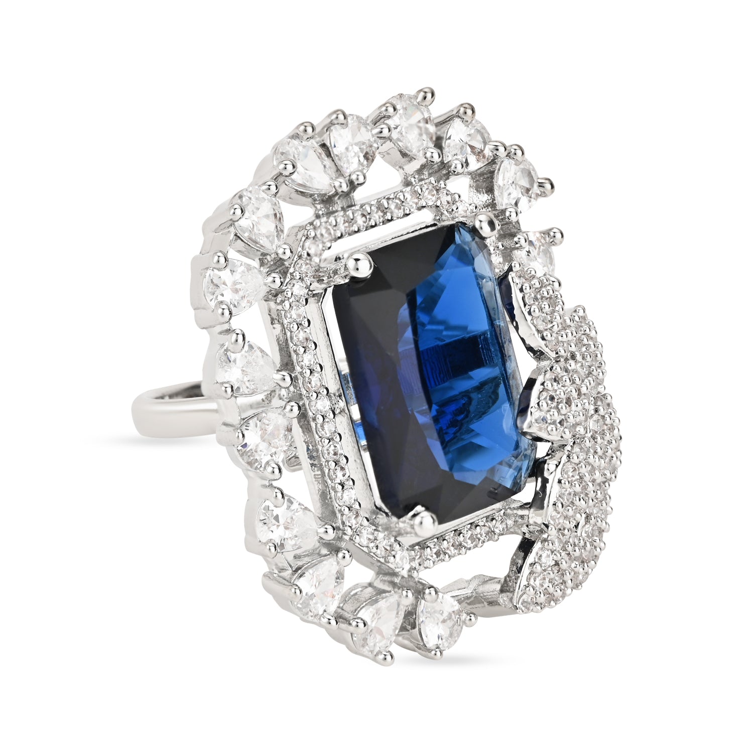 Niya Blue CZ Ring