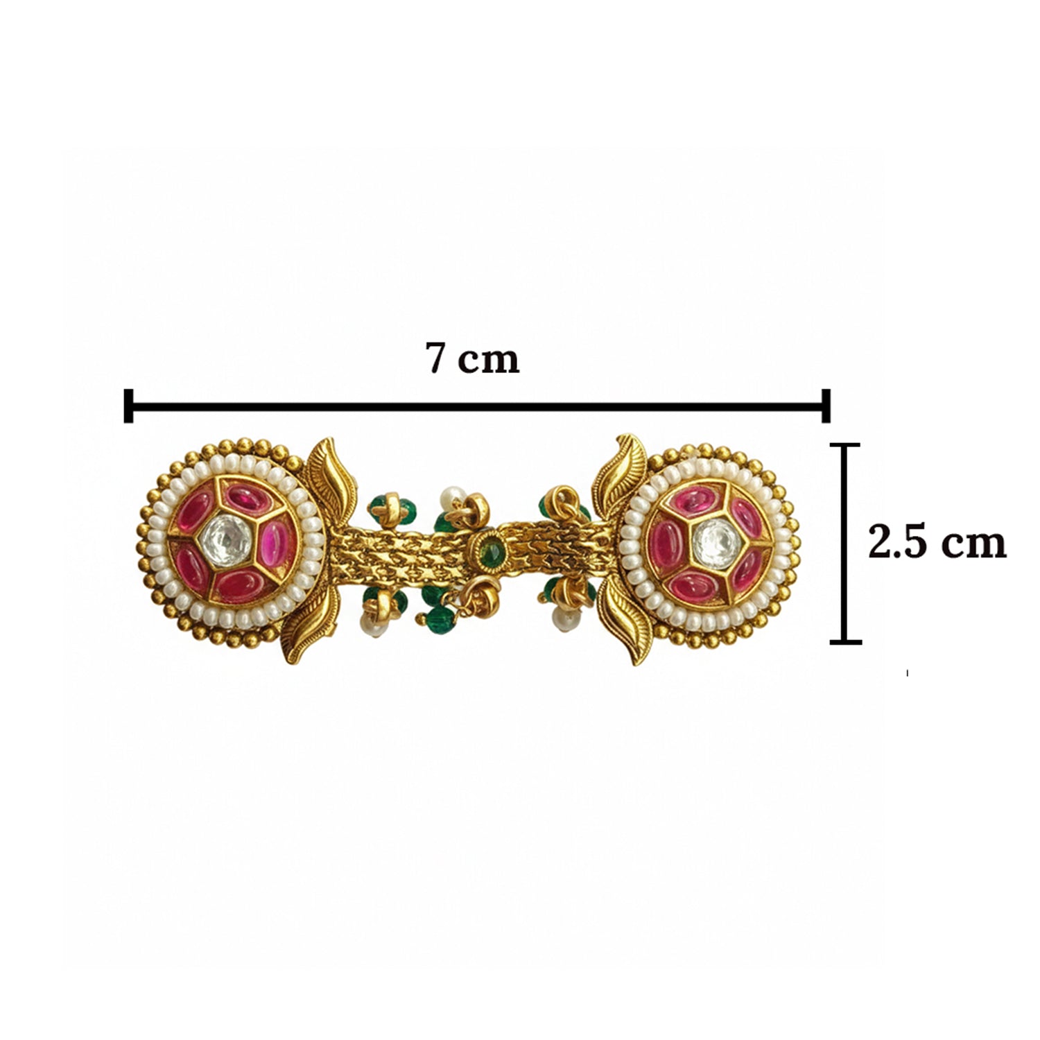 Sriya-Kundan Double-Medallion Ring
