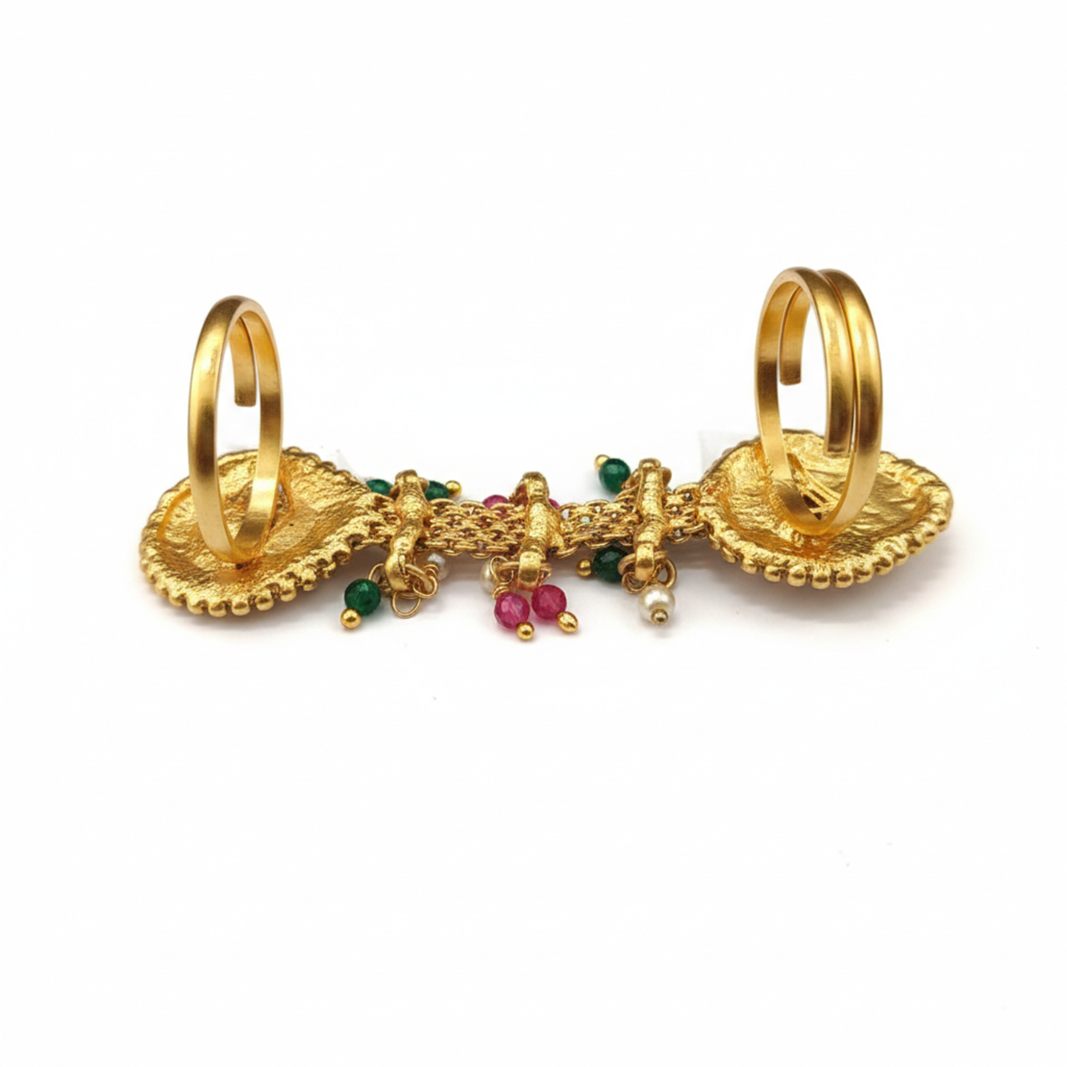 Rakshitha- Gold-Plated Floral Statement Ring