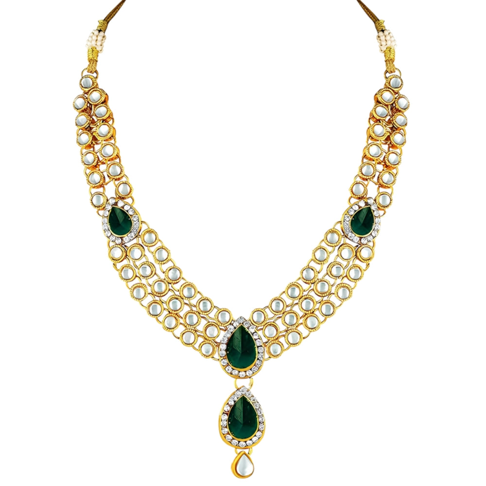 Shubhdayak Emerald Kundan Ganpati Mala