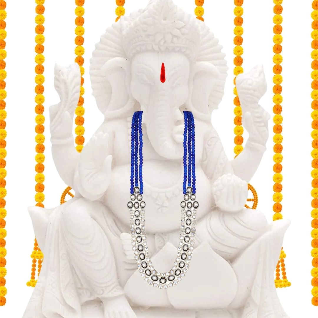 Vighnaharta Blue Pearl & Kundan Mala