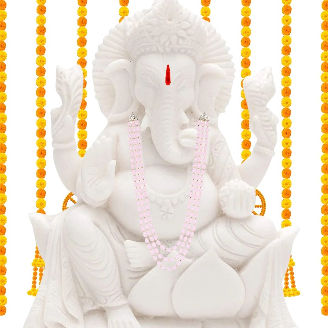 Vishwaraja Pink Pearl Mala