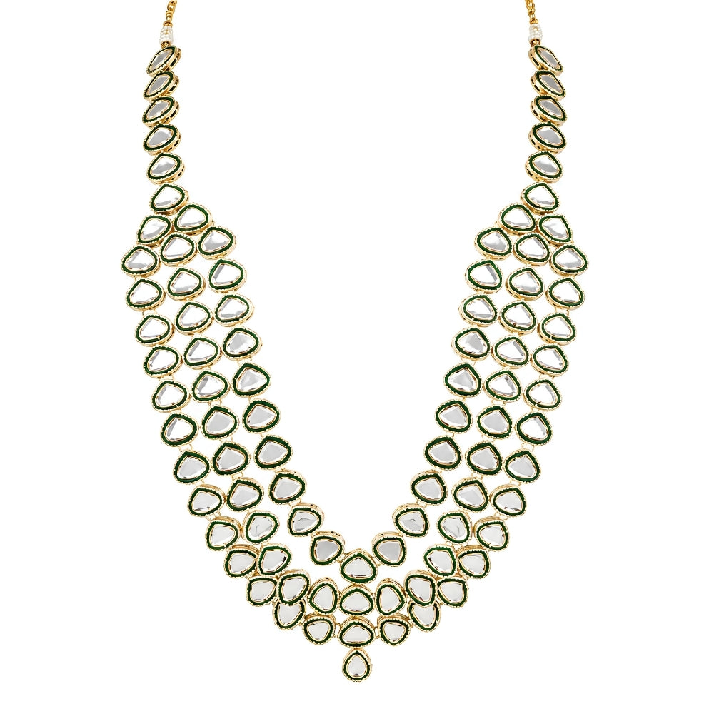 Siddhidhata Green Kundan Mala