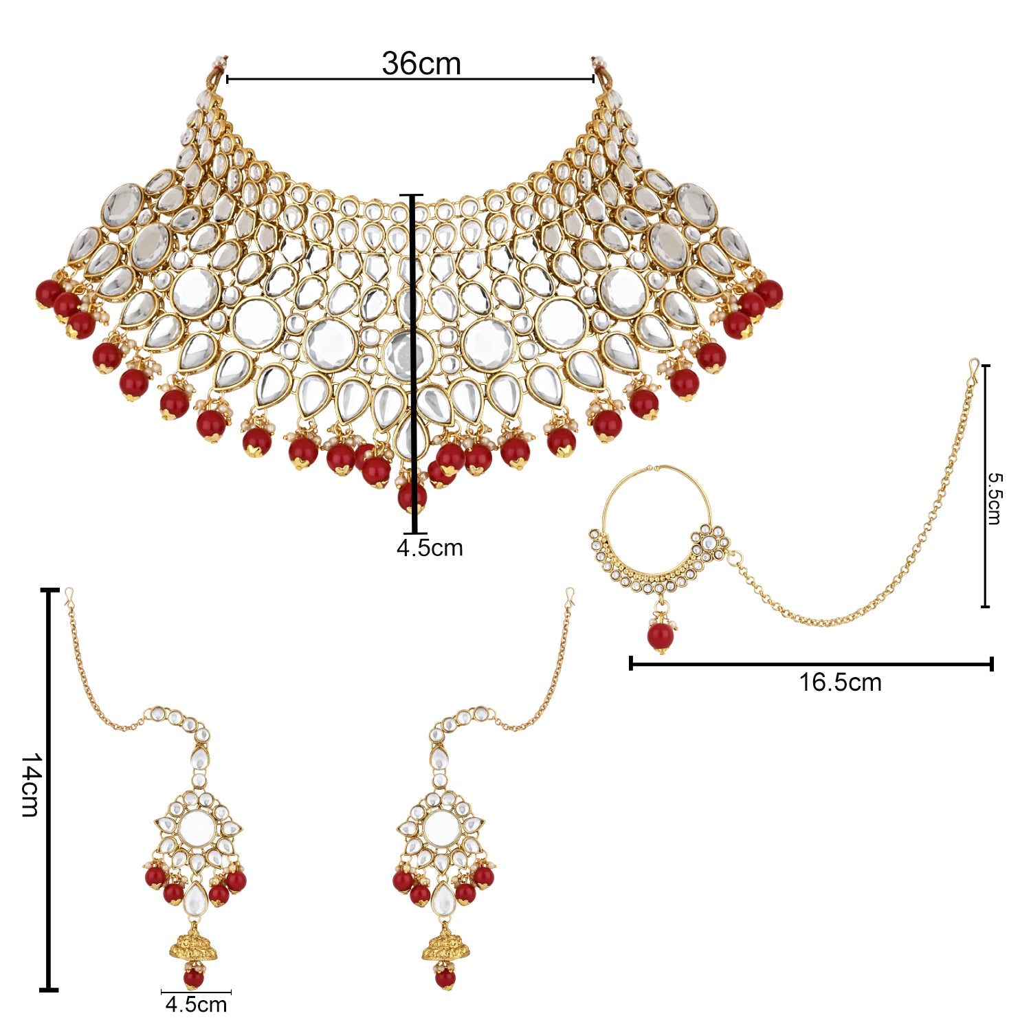 Rakul Maroon Choker Set