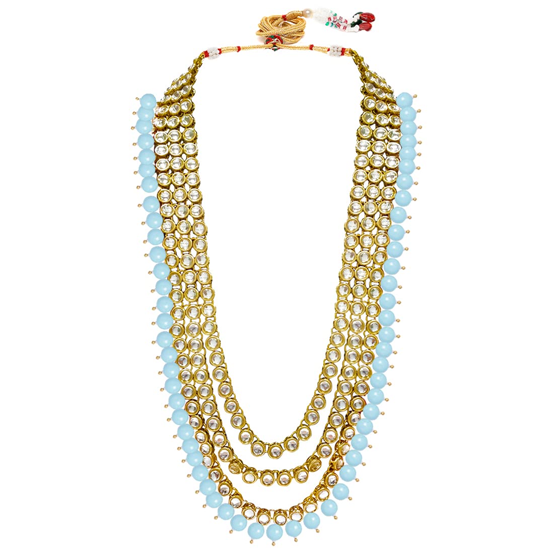 Ganesha Turquoise Pearl & Kundan Mala