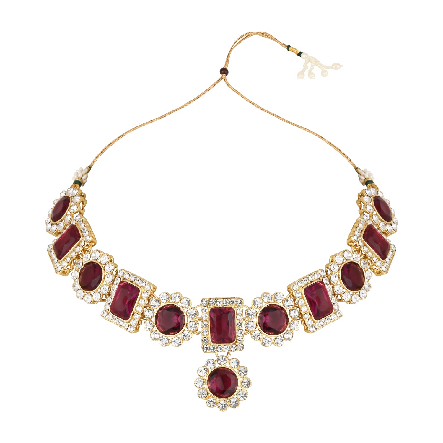Tanushree Wine Necklace Set