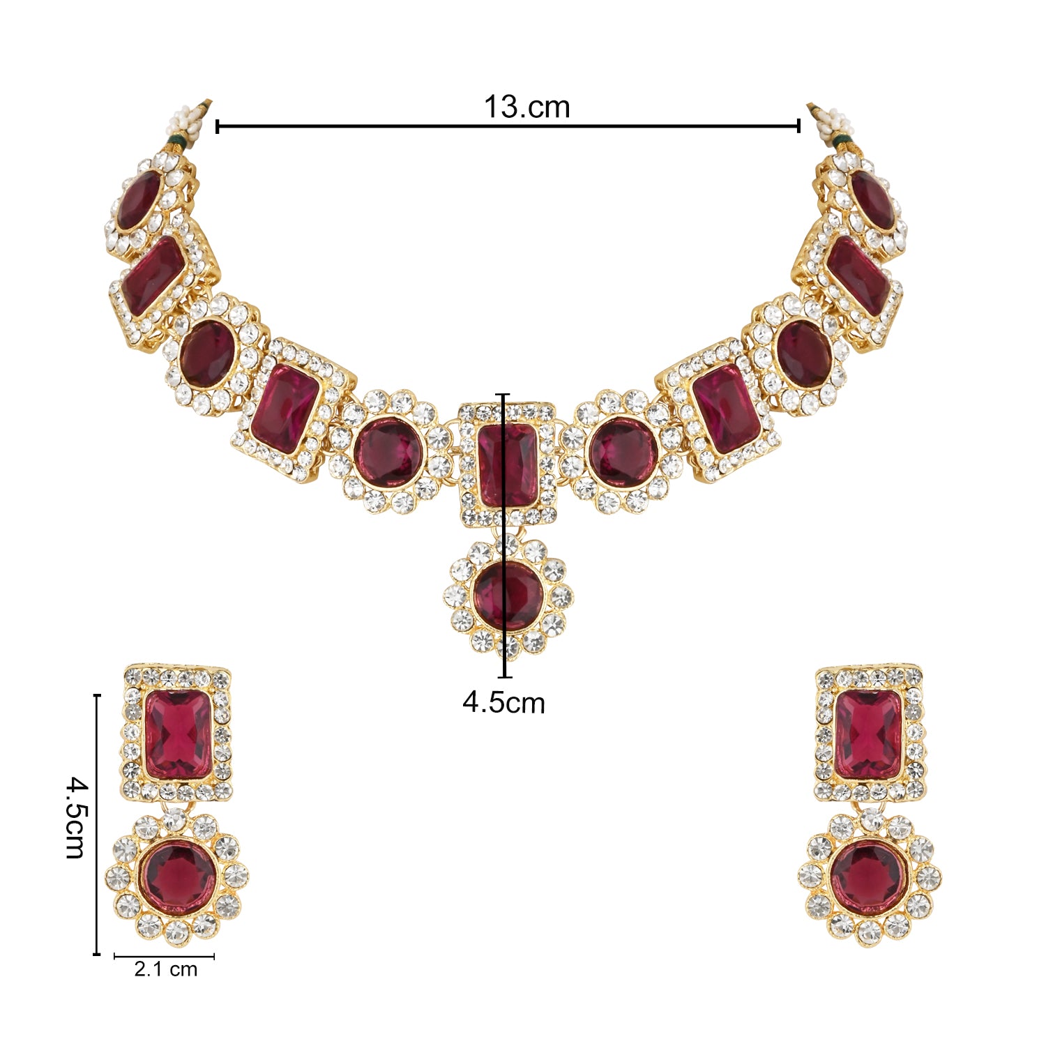 Tanushree Wine Necklace Set