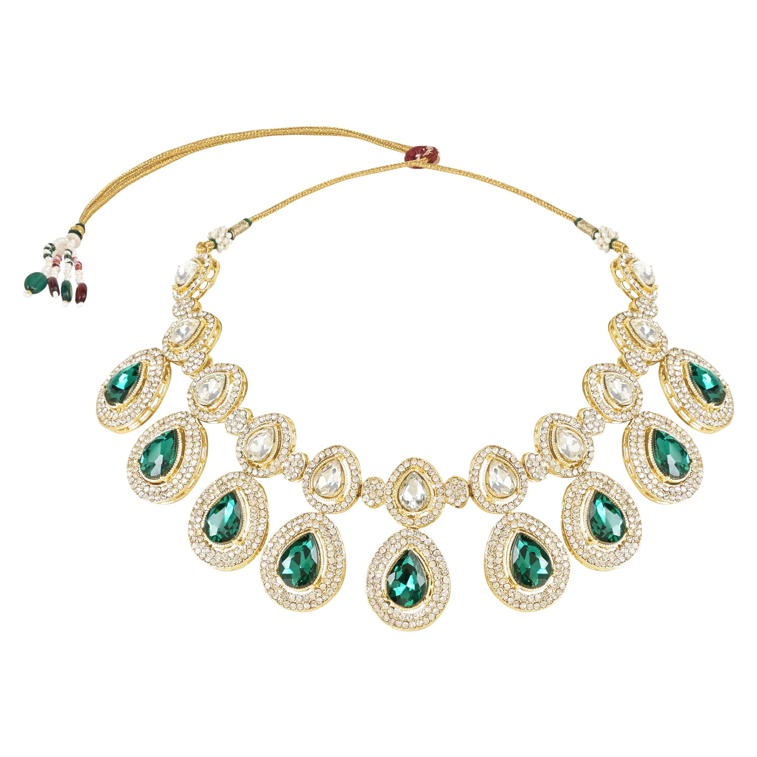 Hamsika Green Choker Set