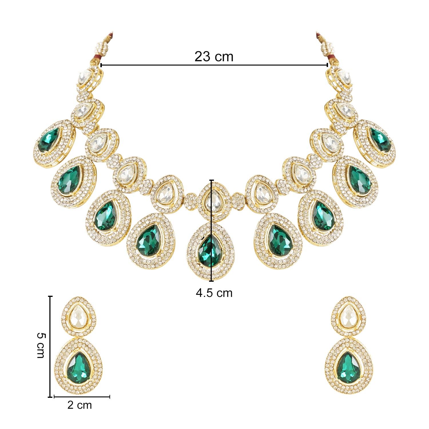 Hamsika Green Choker Set