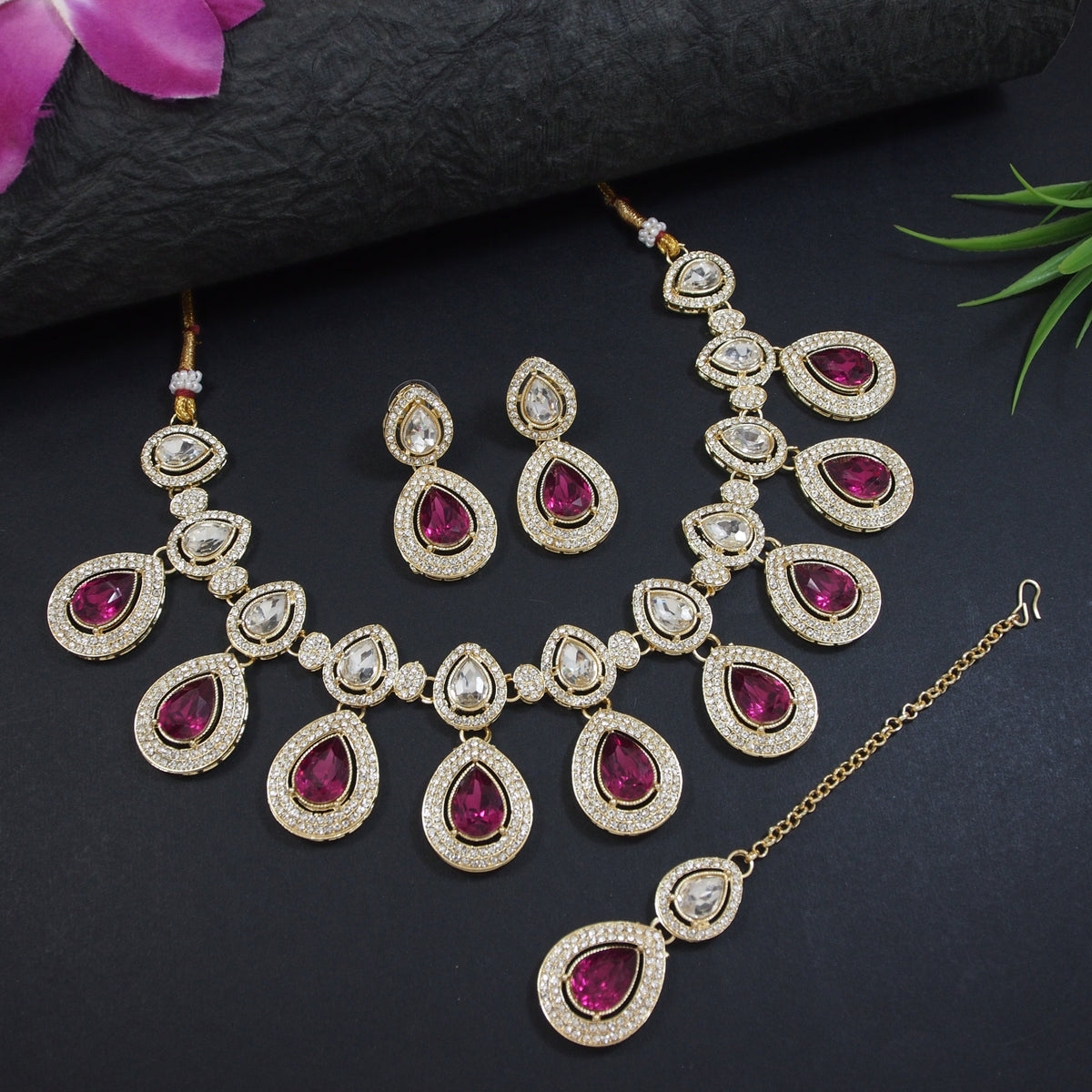 Hamsika Pink Choker Set