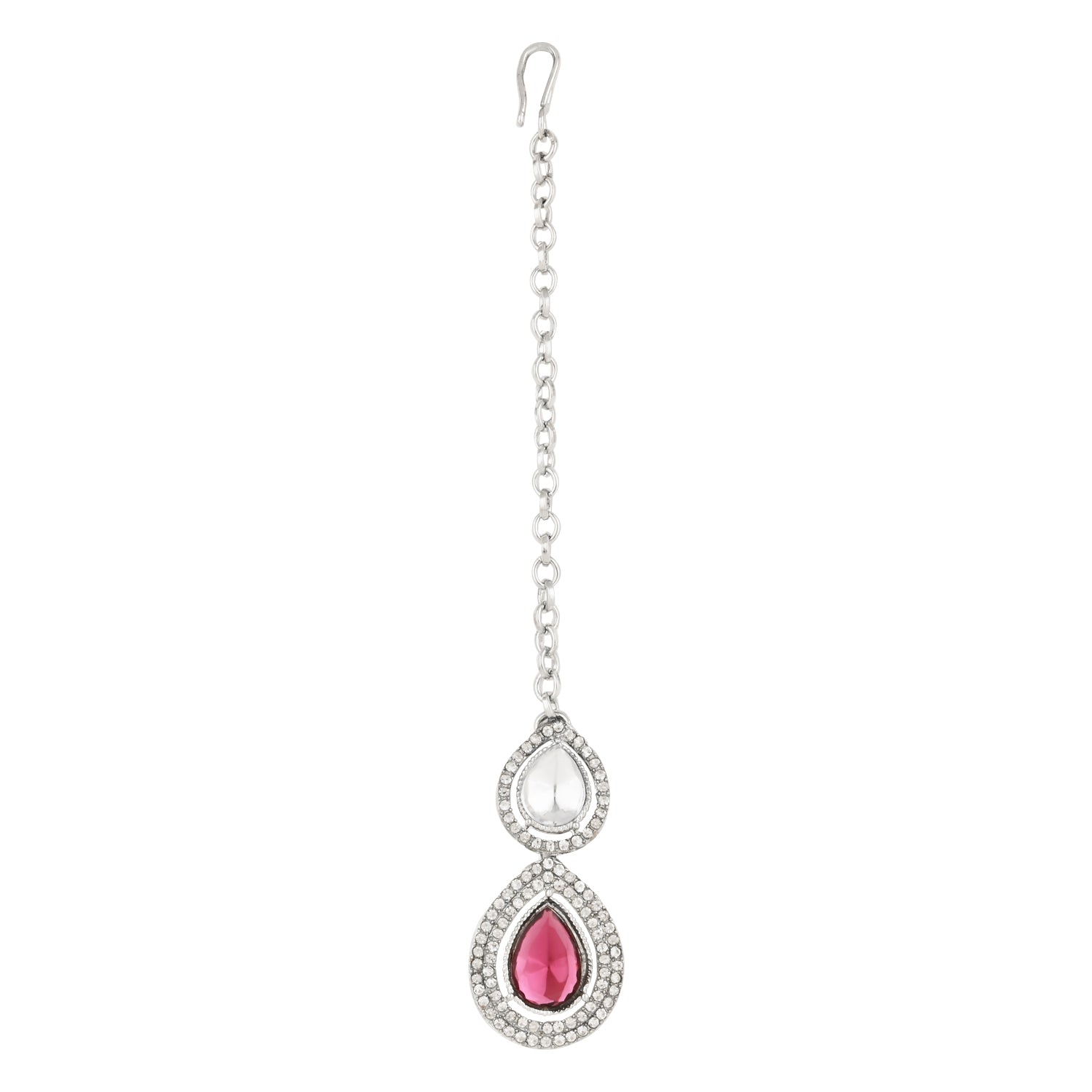 Hamsika Rhodium Wine Choker Set
