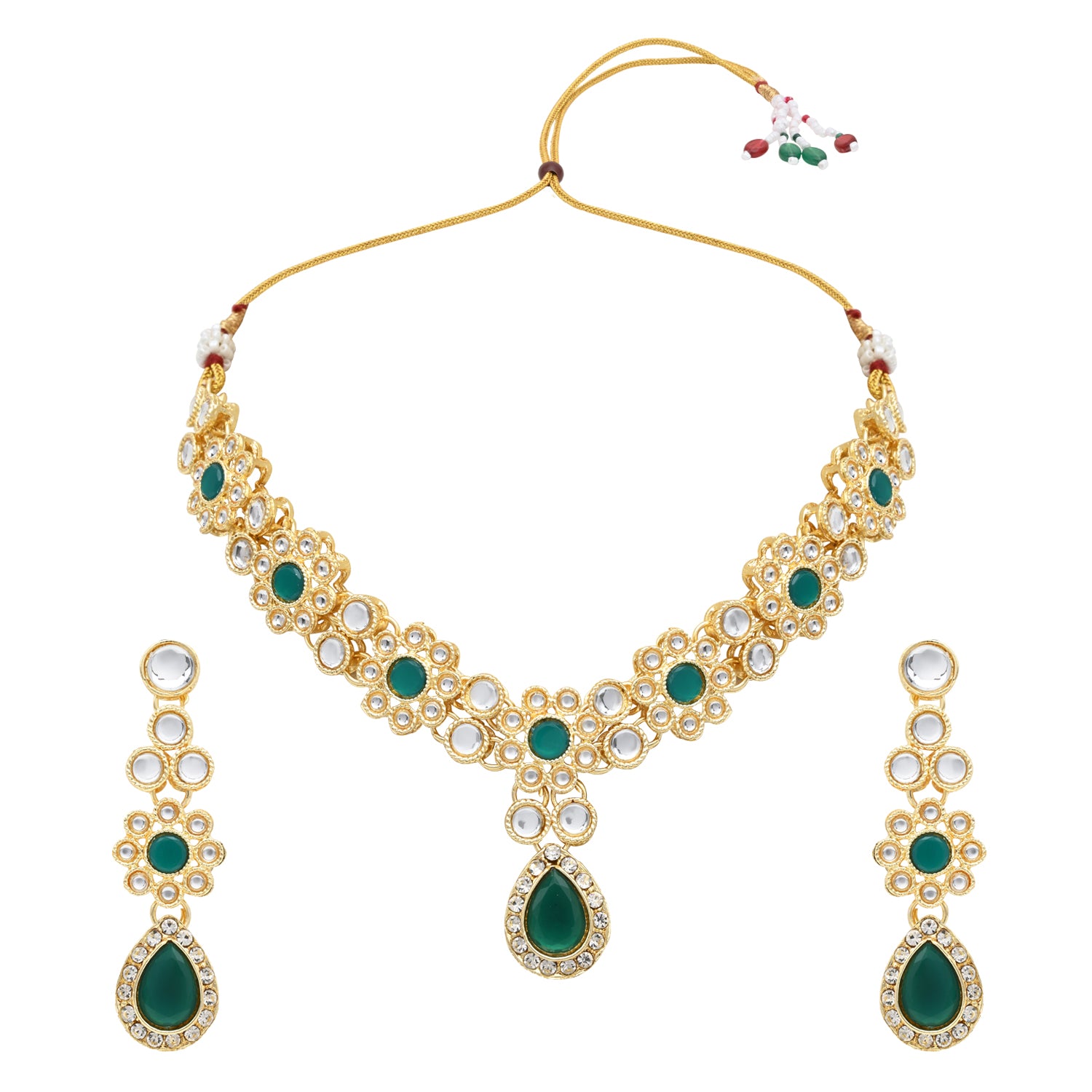 Archana Green Jewellery set