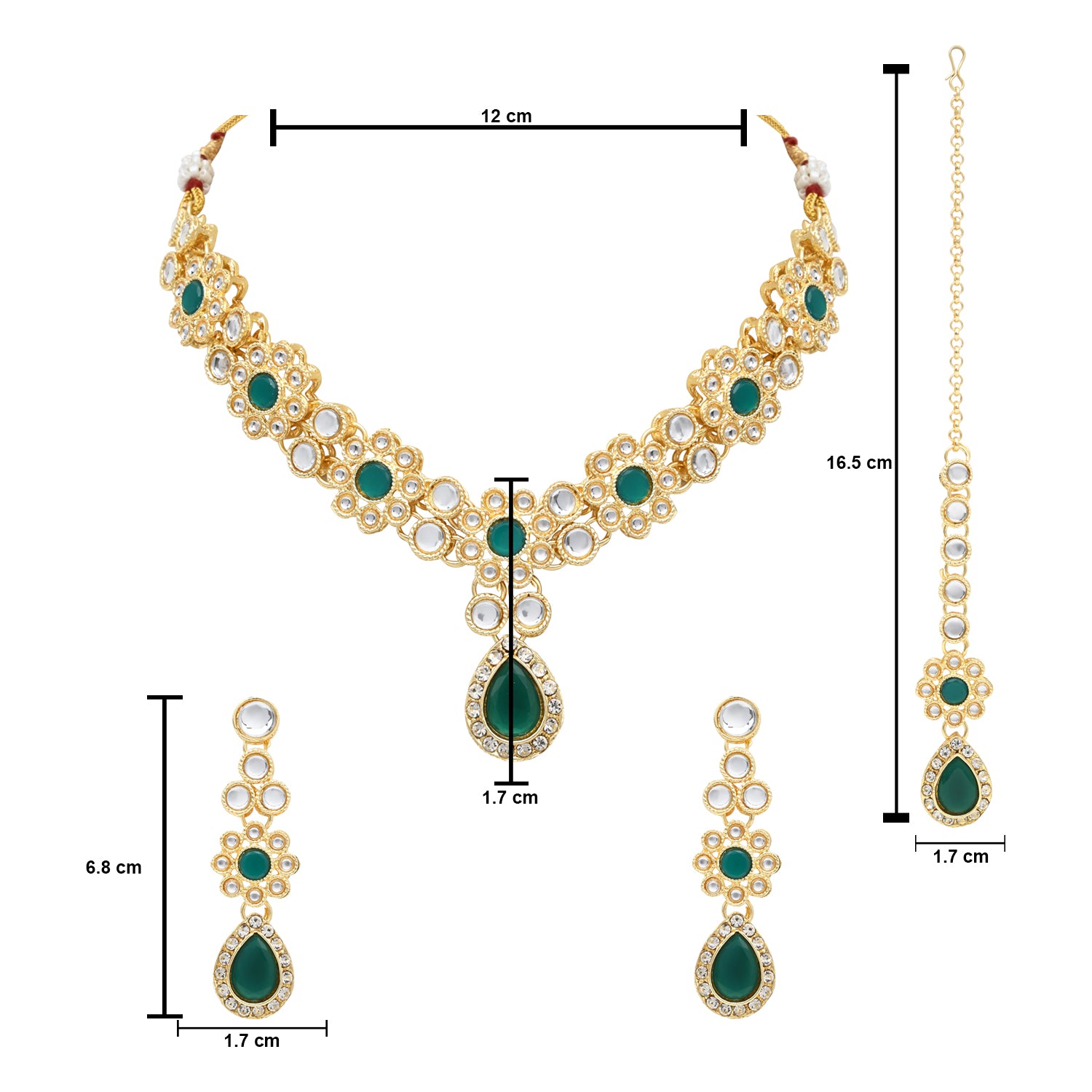 Archana Green Jewellery set
