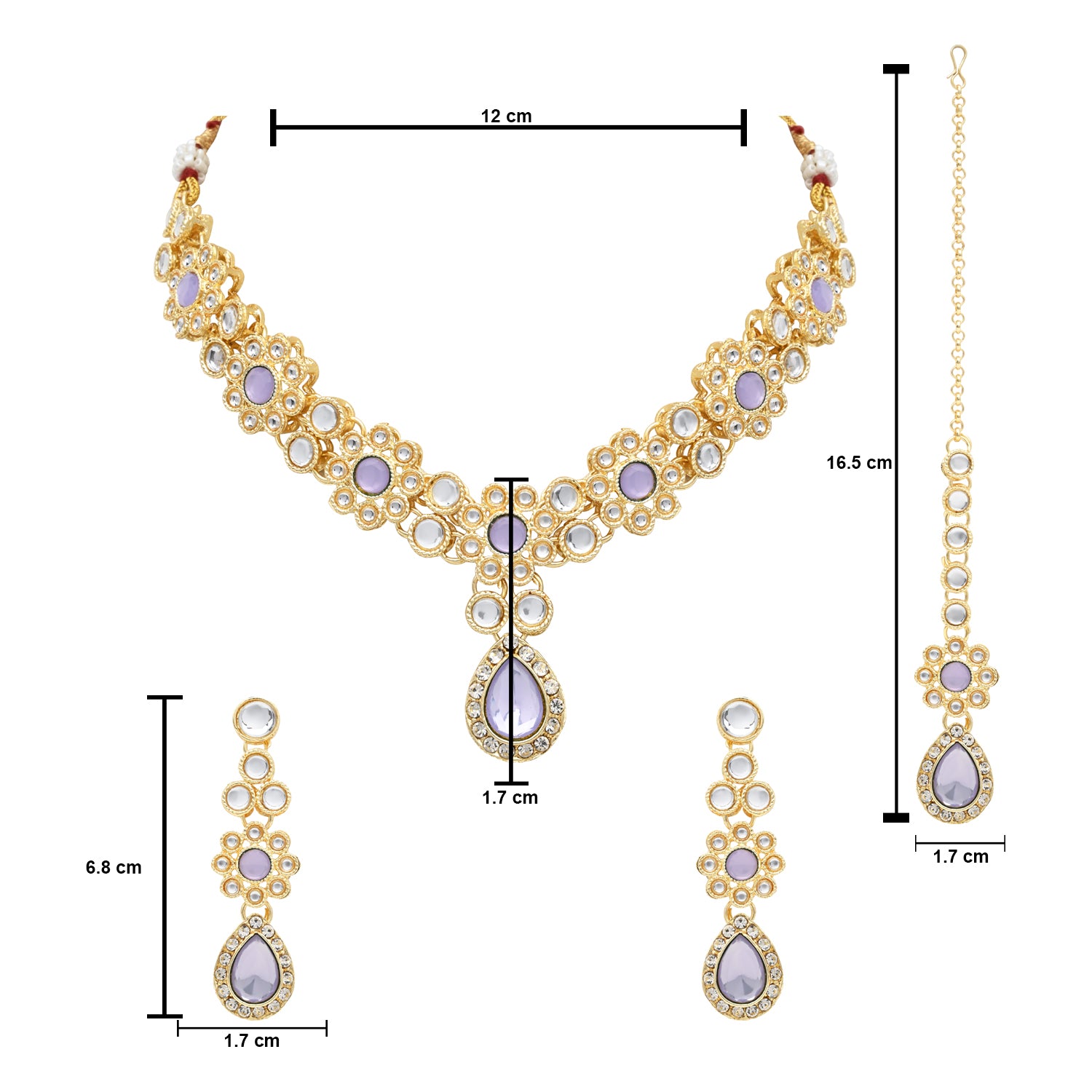 Archana Purple Jewellery set