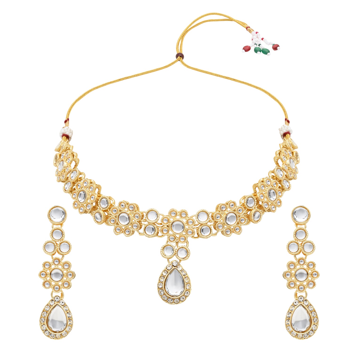 Archana White Jewellery set