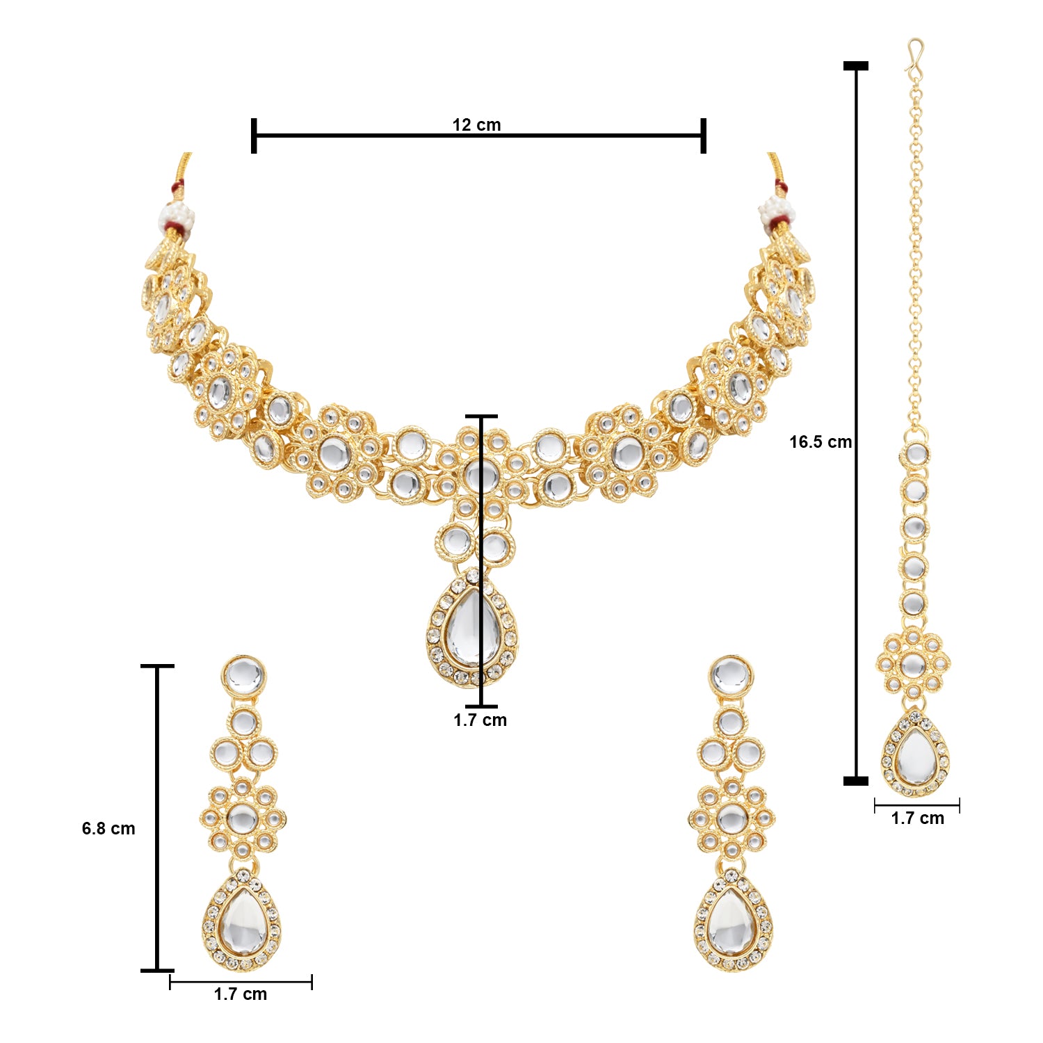 Archana White Jewellery set