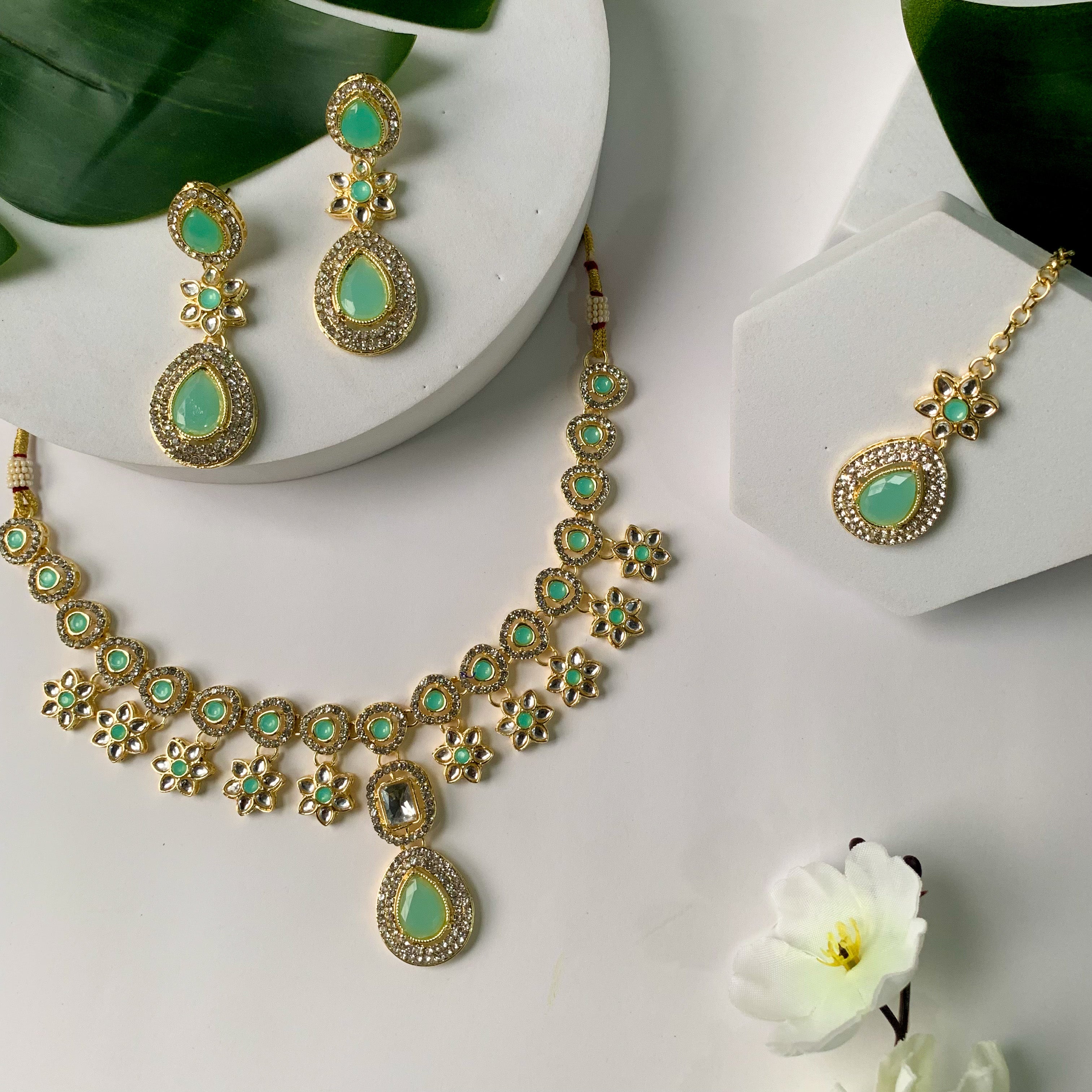 Vansha Mint Necklace set