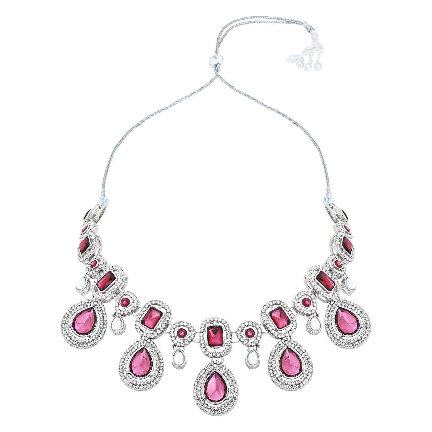 Bhumi Silver Wine Necklace set