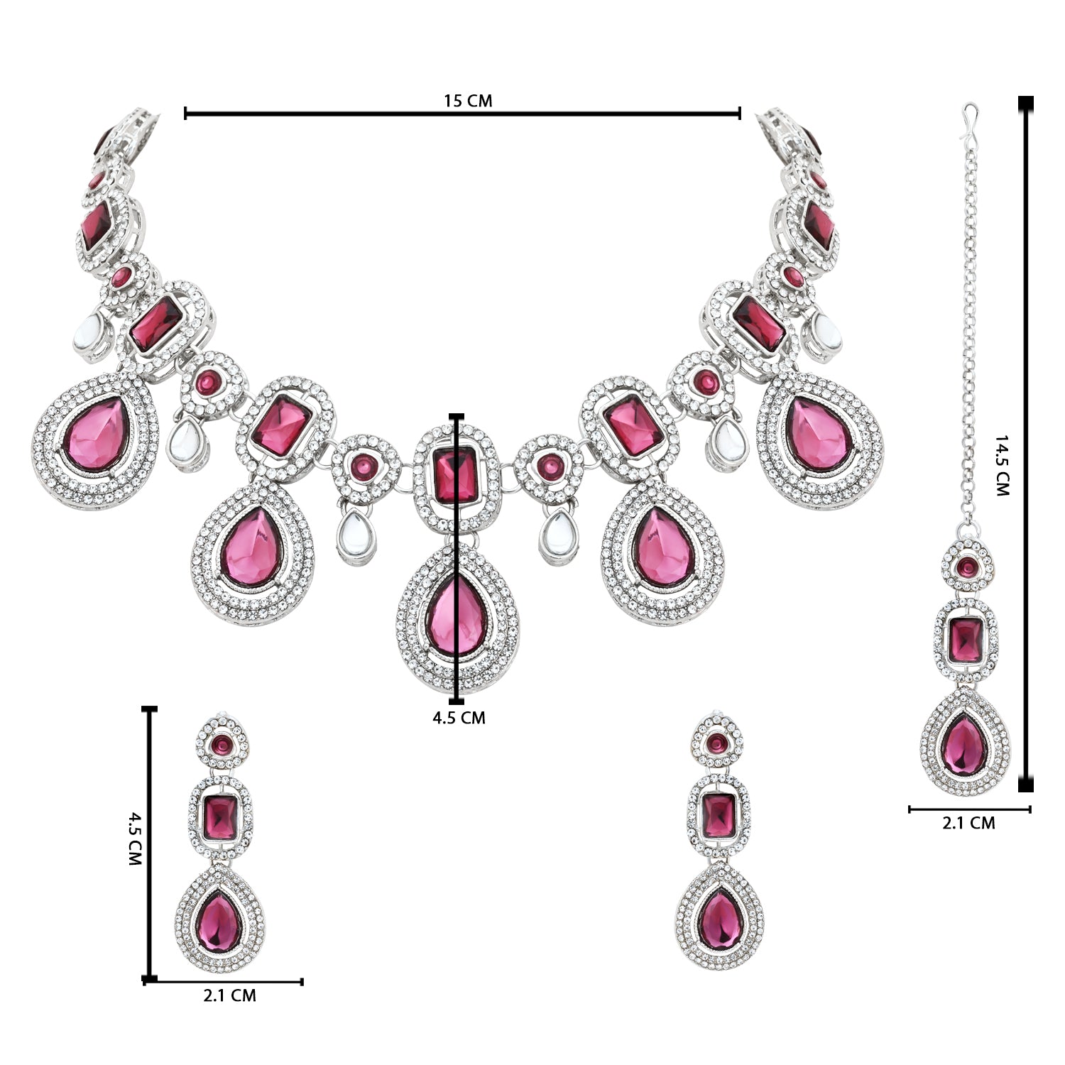 Bhumi Silver Wine Necklace set