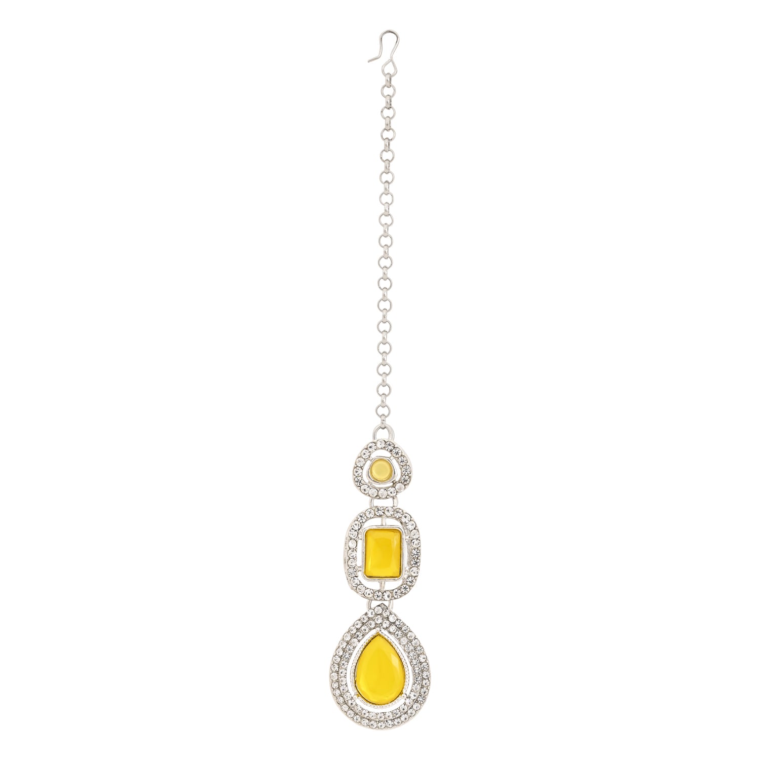 Bhumi Silver Yellow Necklace set