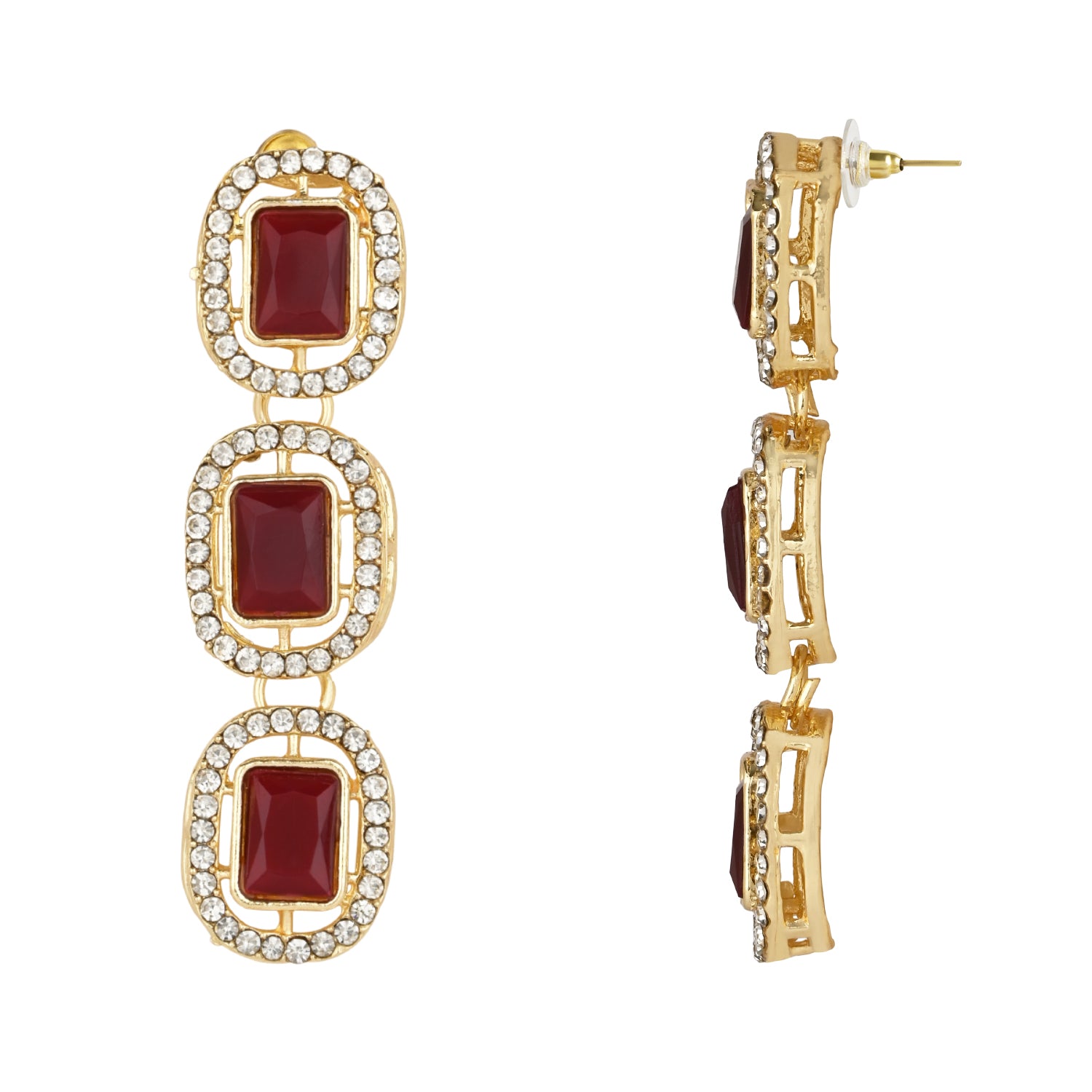 Parineeti Maroon Necklace set