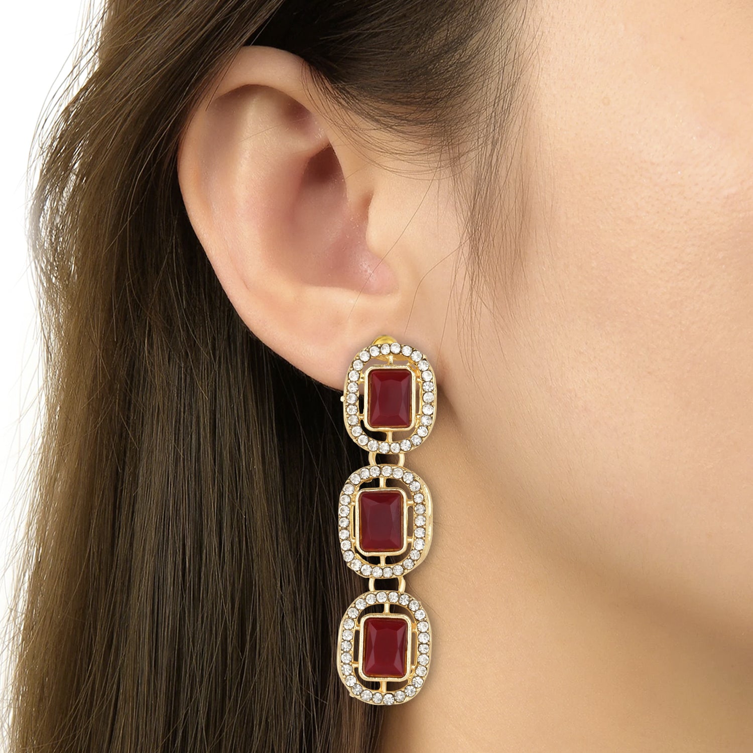 Parineeti Maroon Necklace set