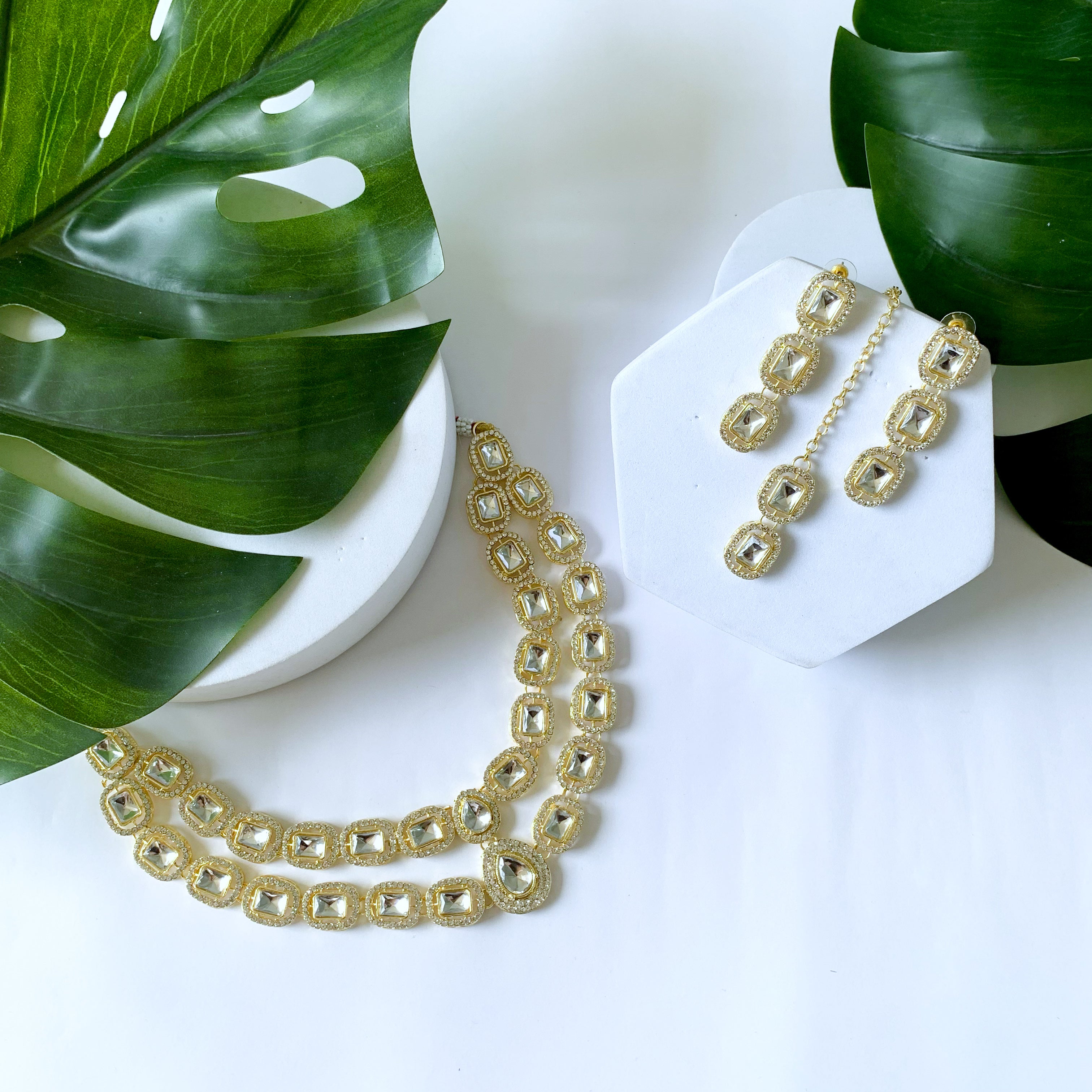Parineeti White Necklace set