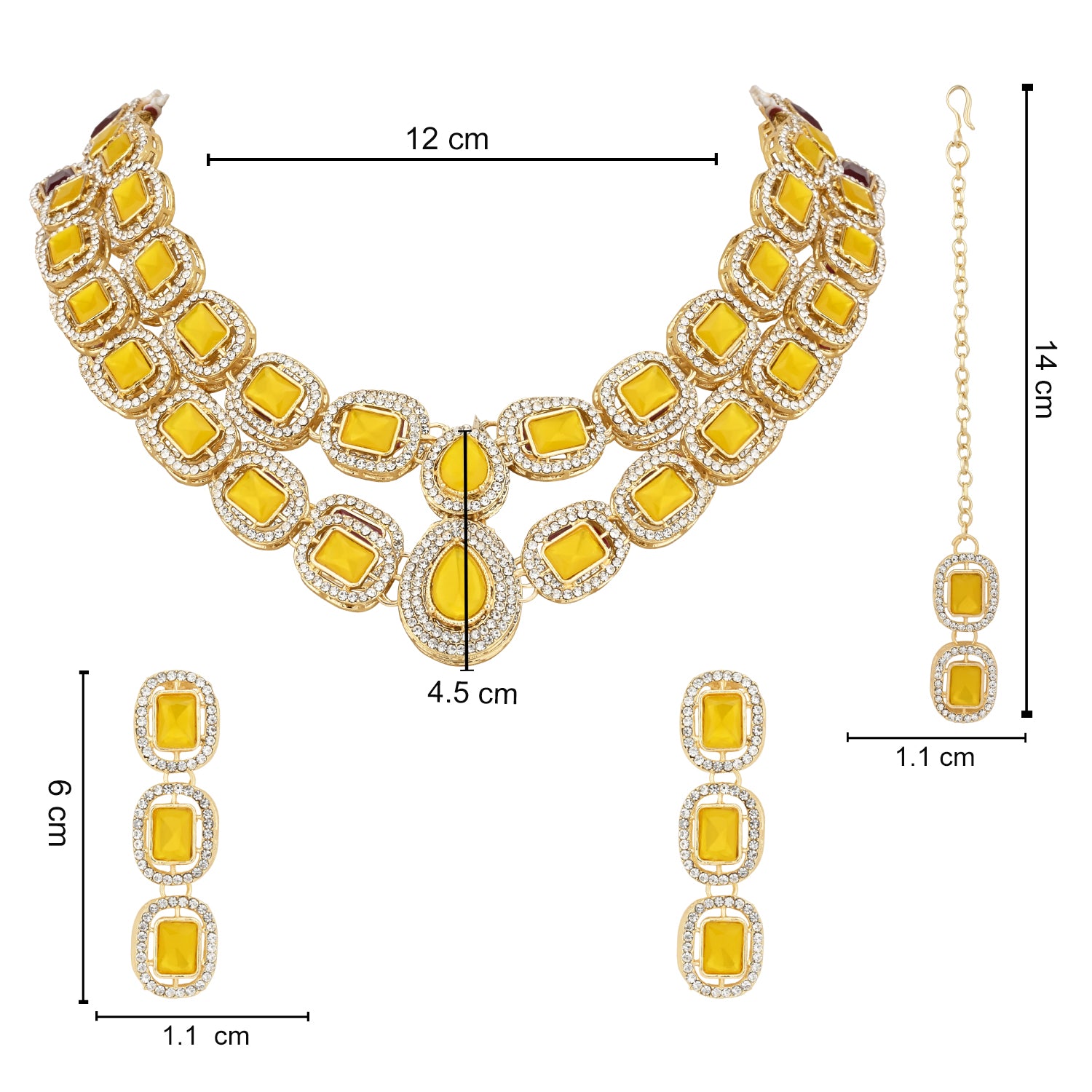 Parineeti Yellow Necklace set