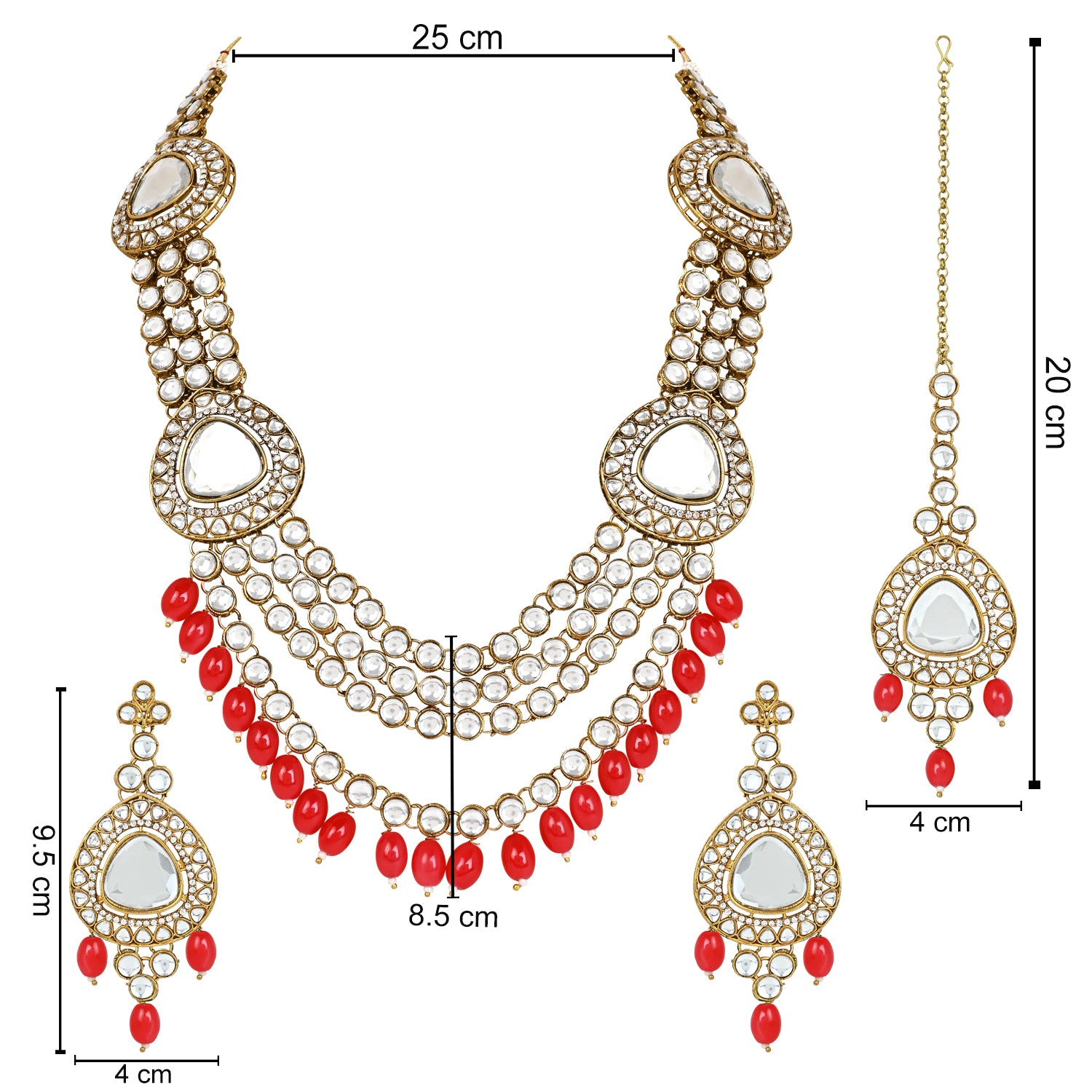 Archie Red Necklace Set