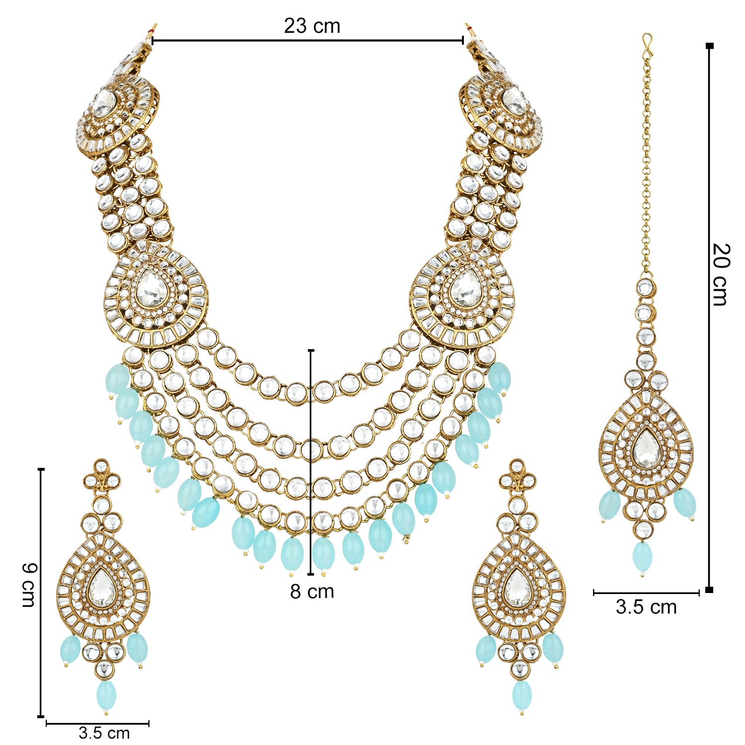 Pratima Turquoise Necklace Set