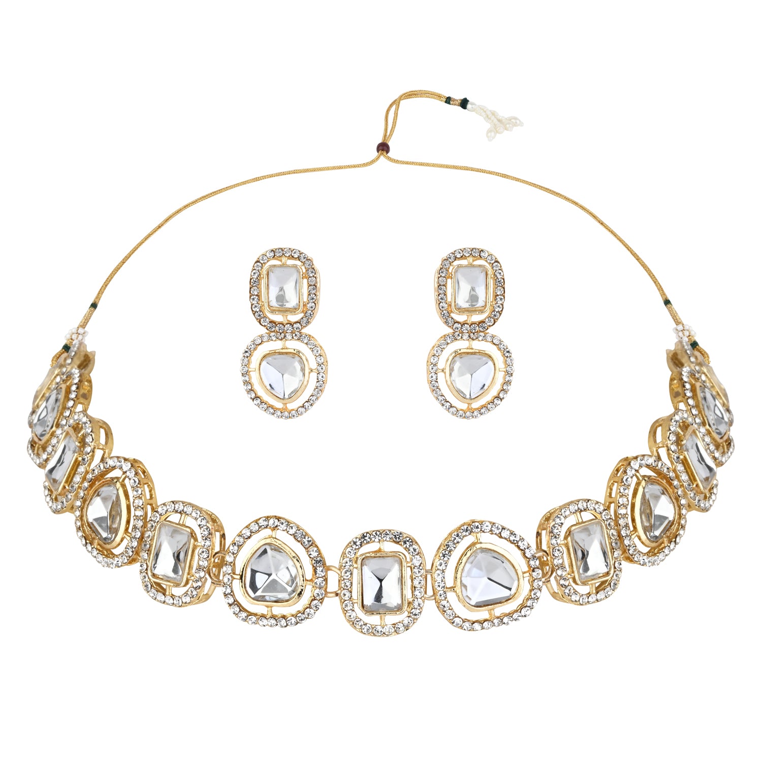 Nidra White Choker Set