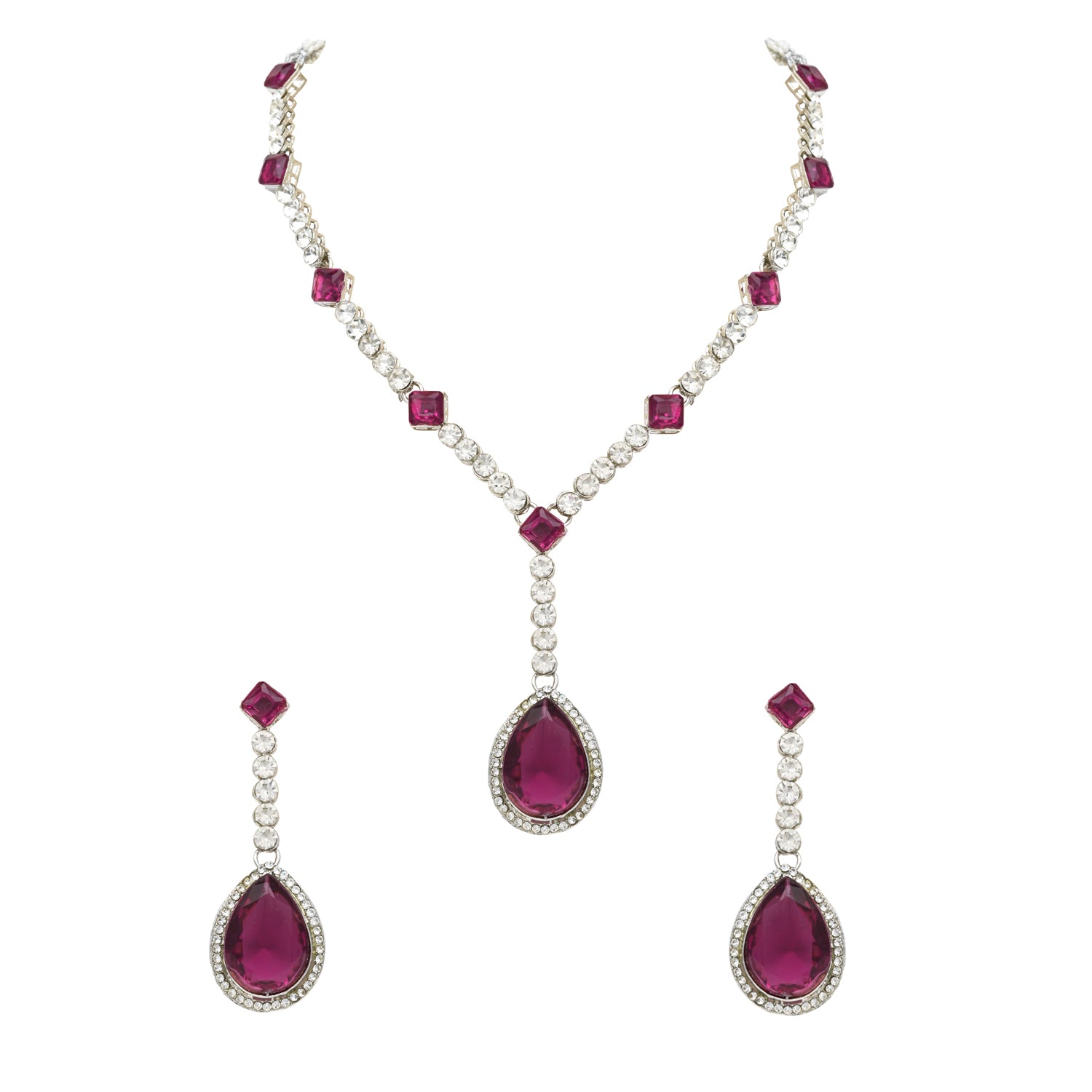 Rivisha Silver Wine Necklace Set