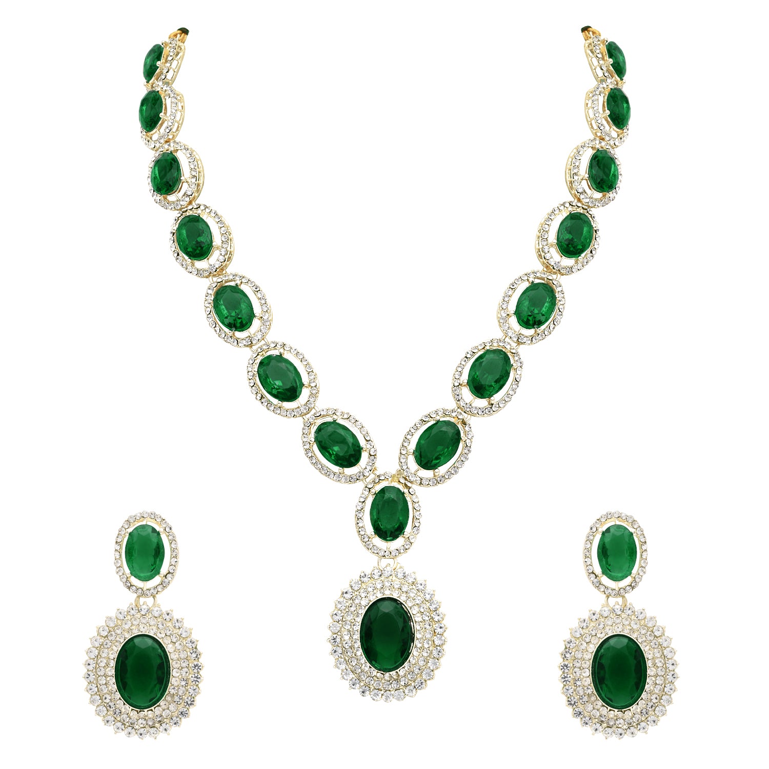 Oshina Green Necklace Set
