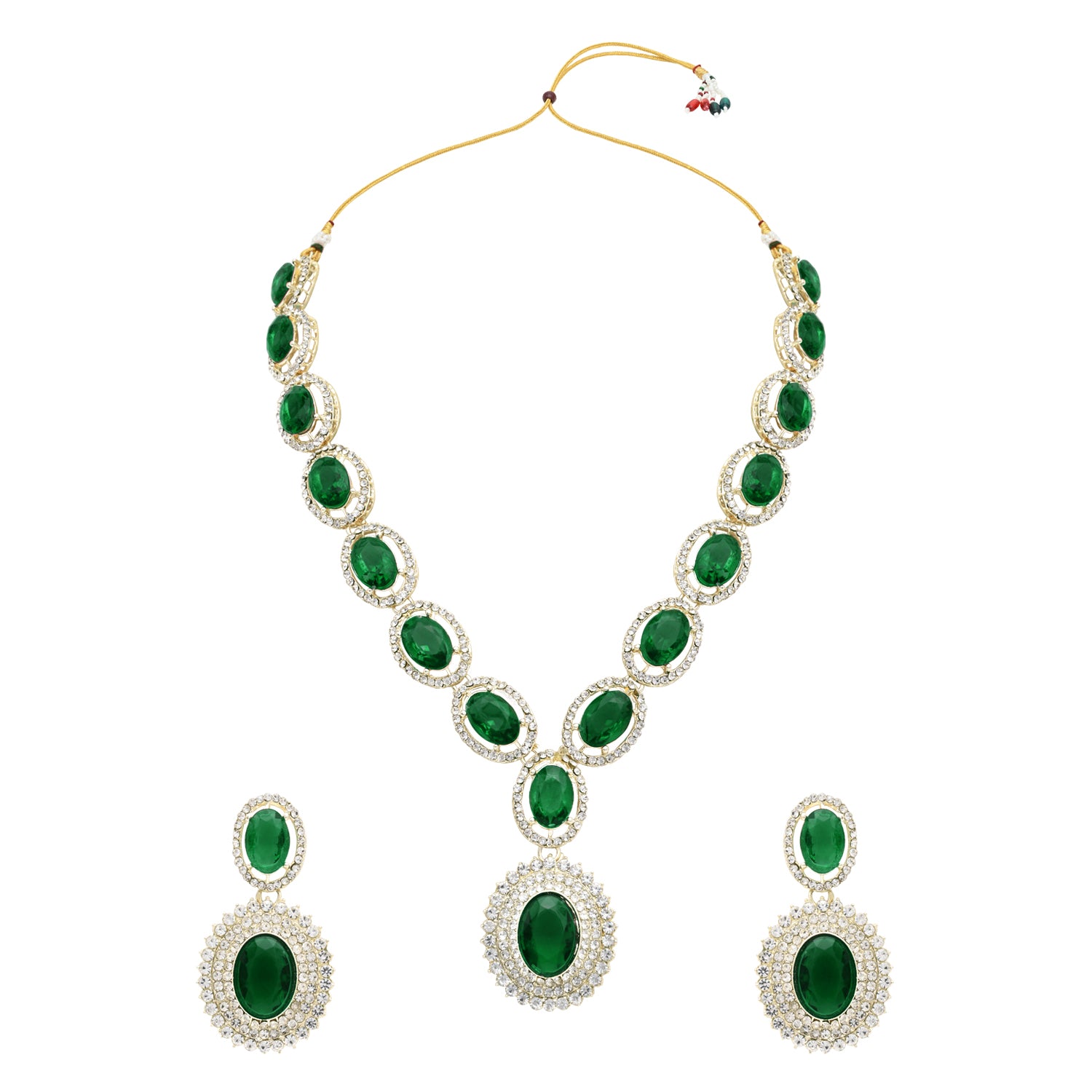 Oshina Green Necklace Set