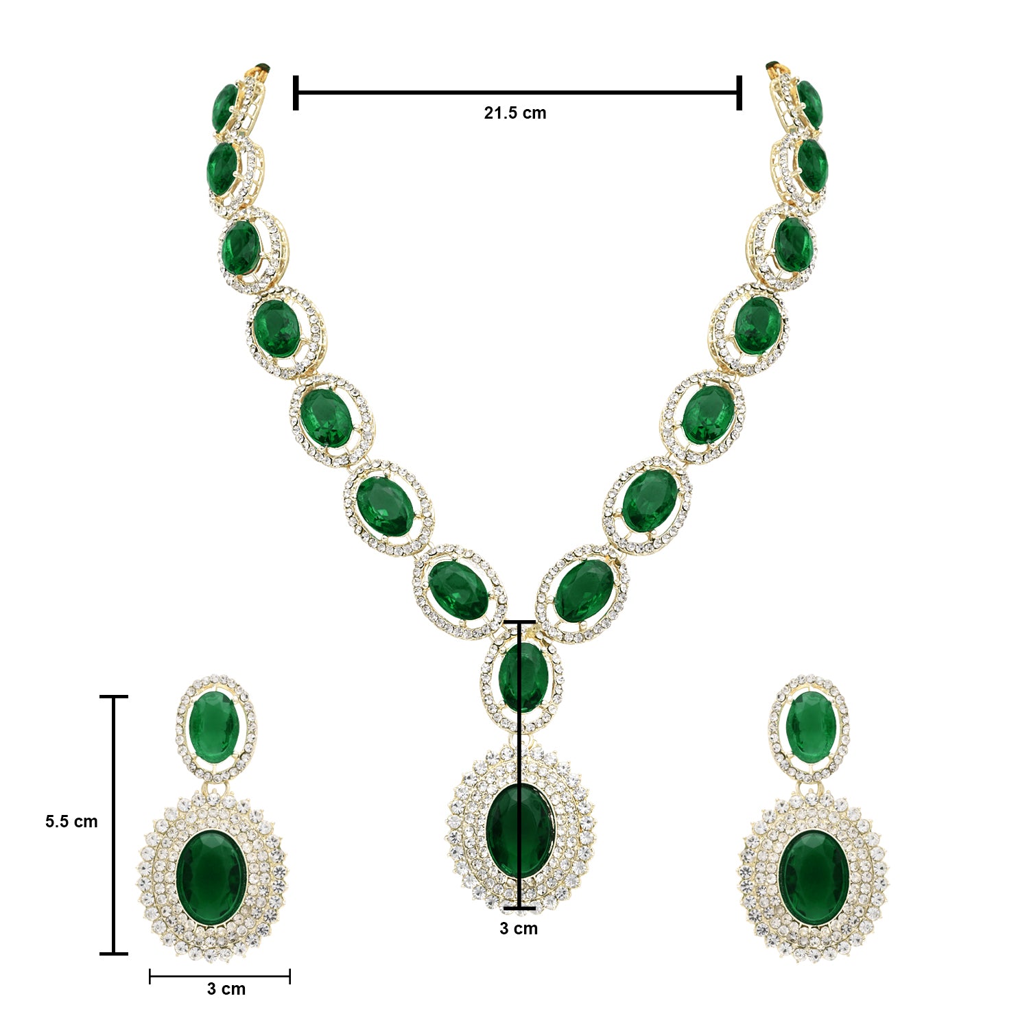 Oshina Green Necklace Set