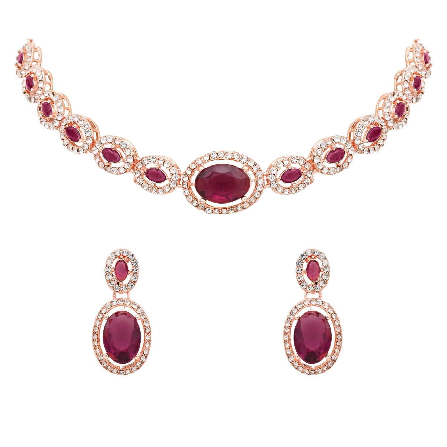 Ruvina Wine Necklace Set