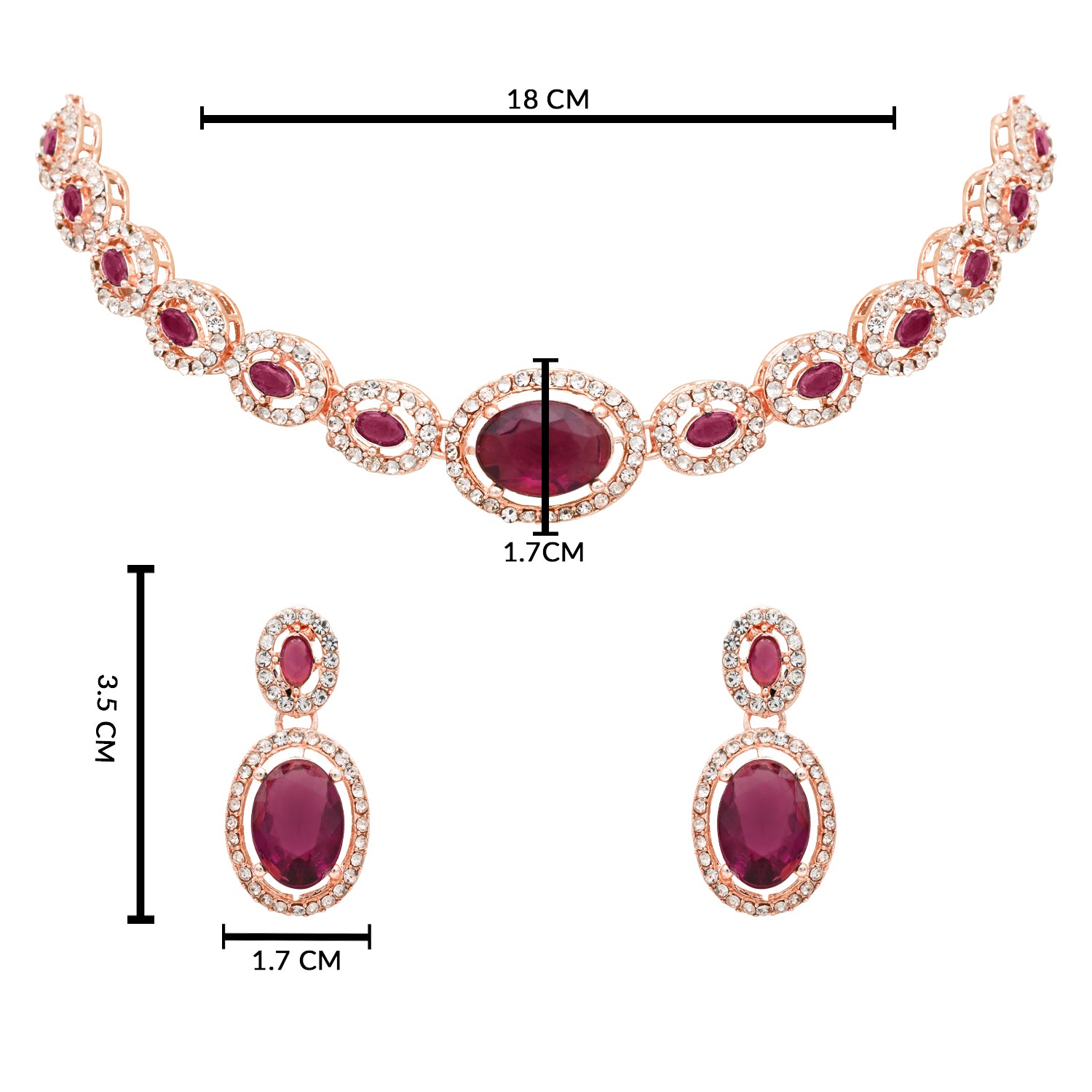 Ruvina Wine Necklace Set