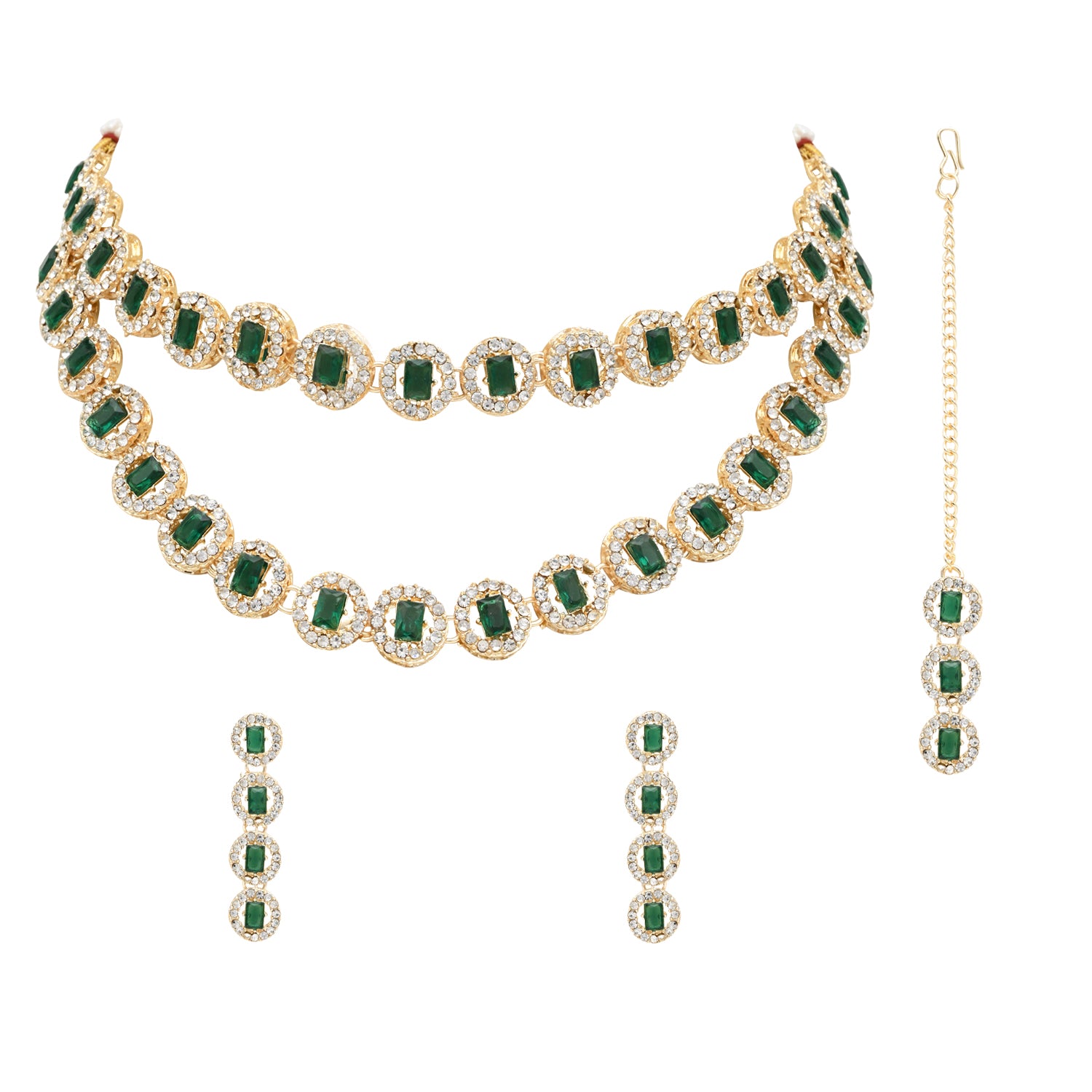 Ishvira Green Necklace Set